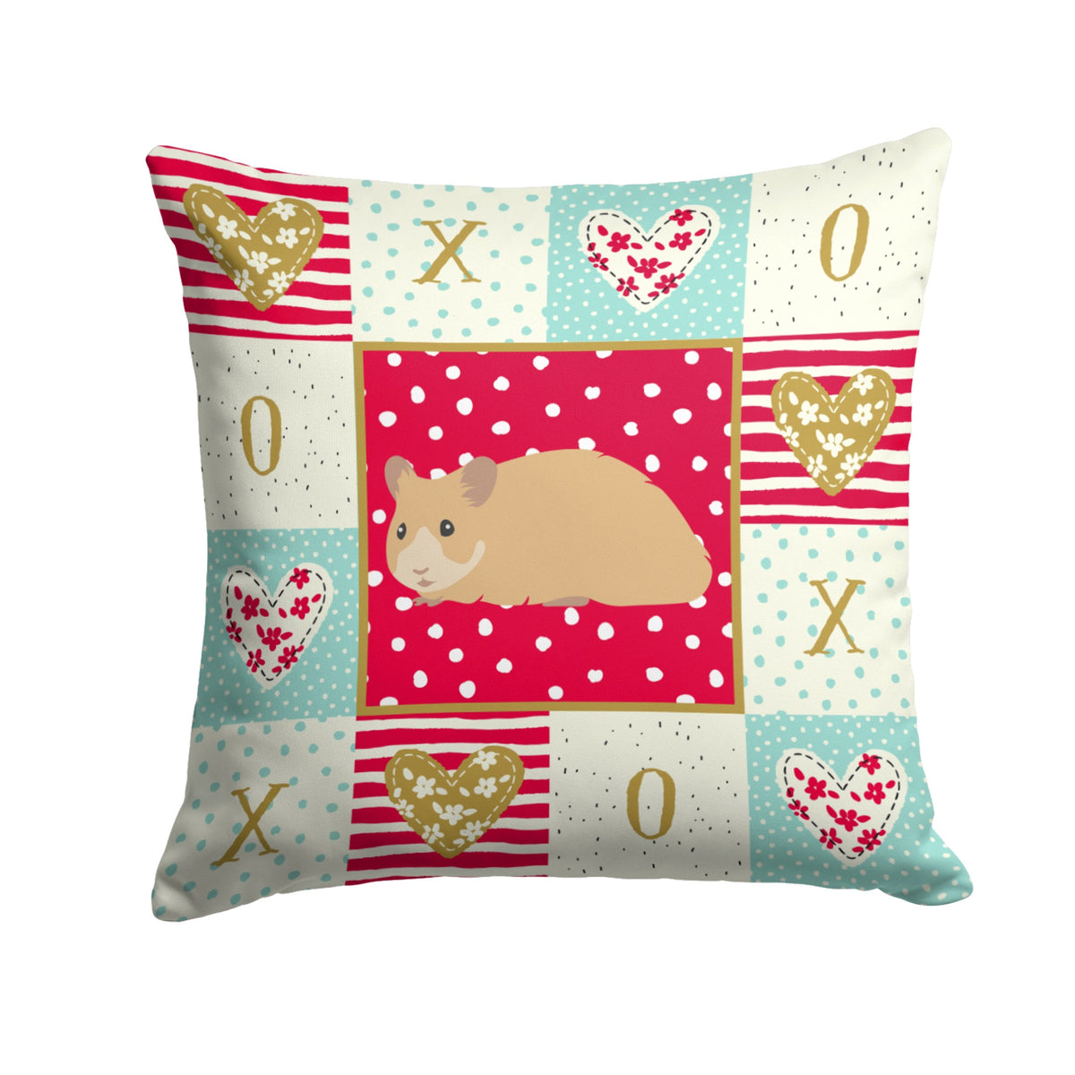 Syrian Golden Hamster Love Fabric Decorative Pillow