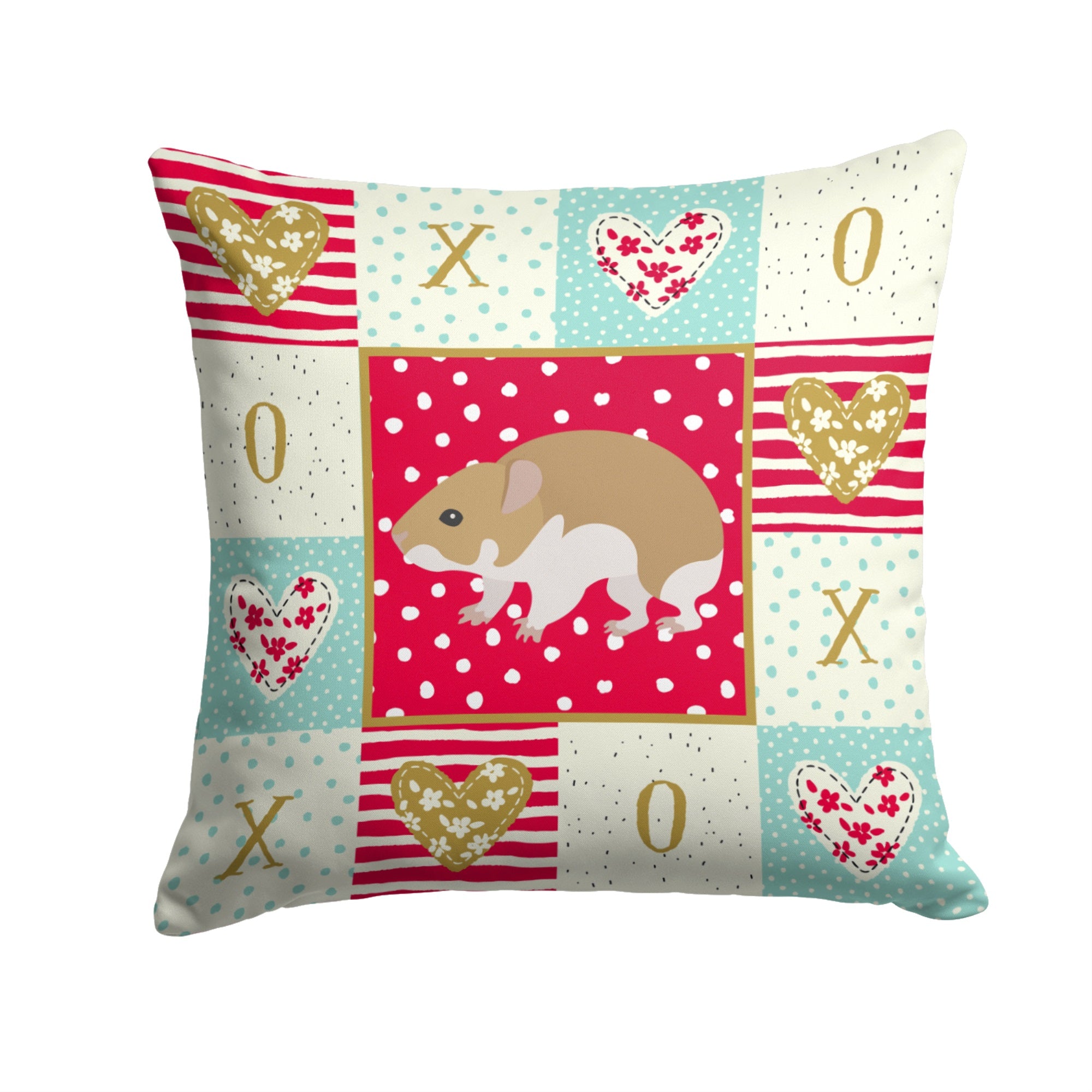 Turkish Hamster Love Fabric Decorative Pillow