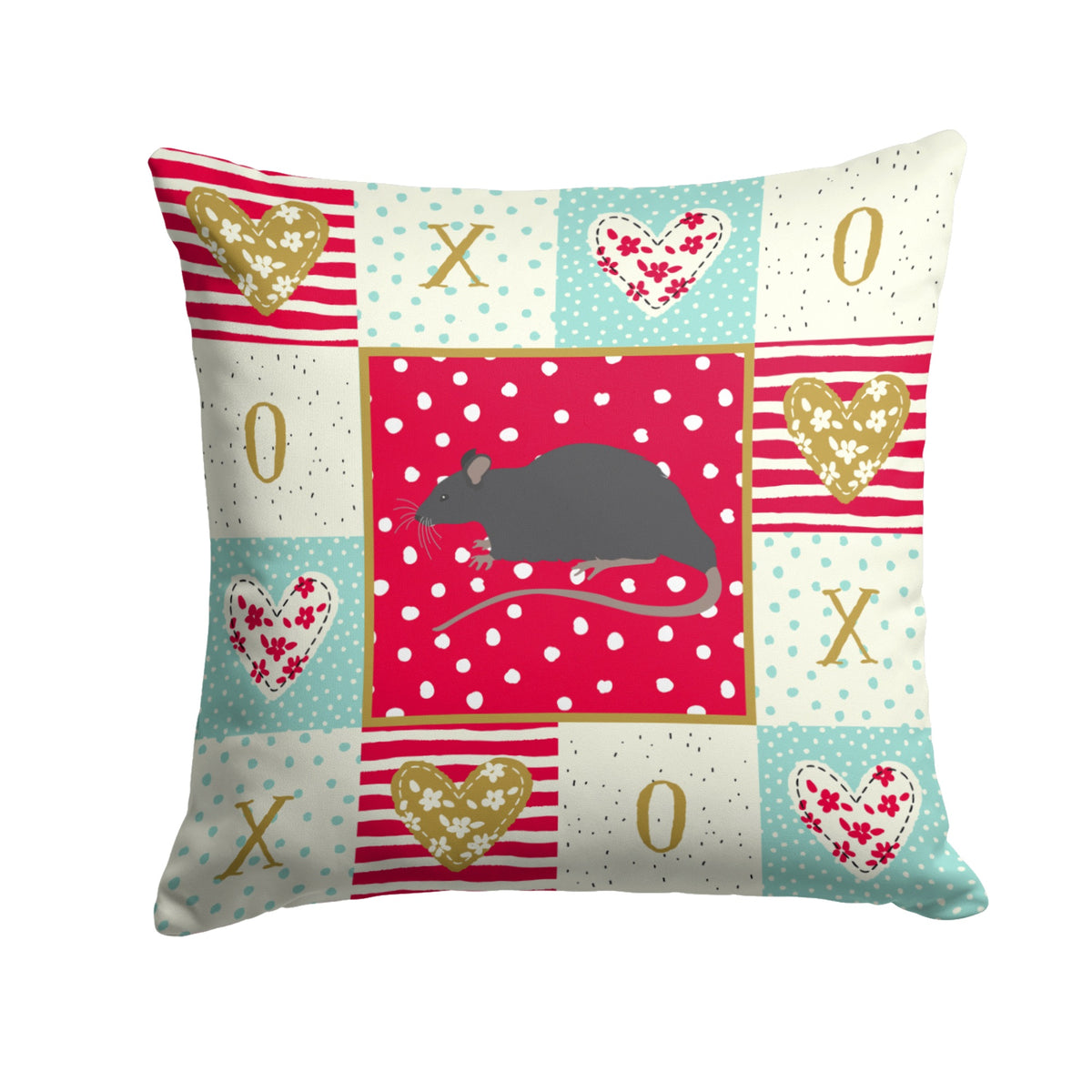 Black Rat Love Fabric Decorative Pillow