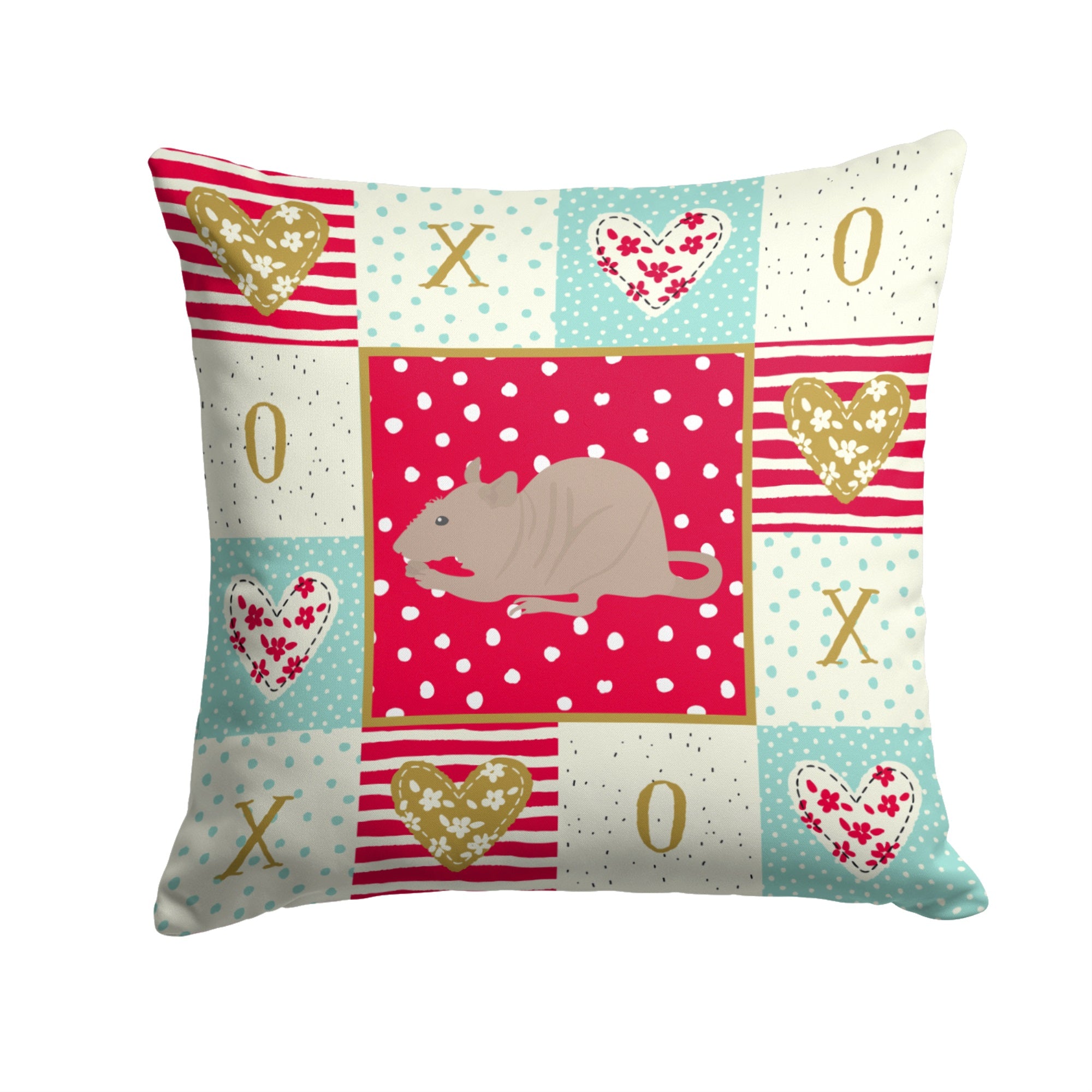 Fuzz Rat Love Fabric Decorative Pillow