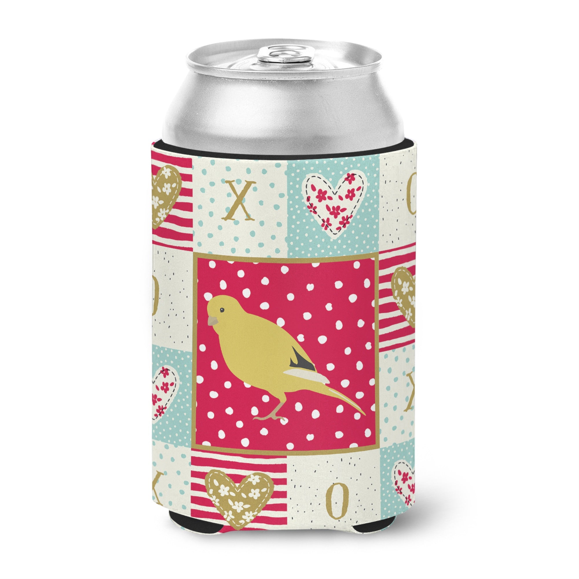 Border Canary Love Can Or Bottle Hugger