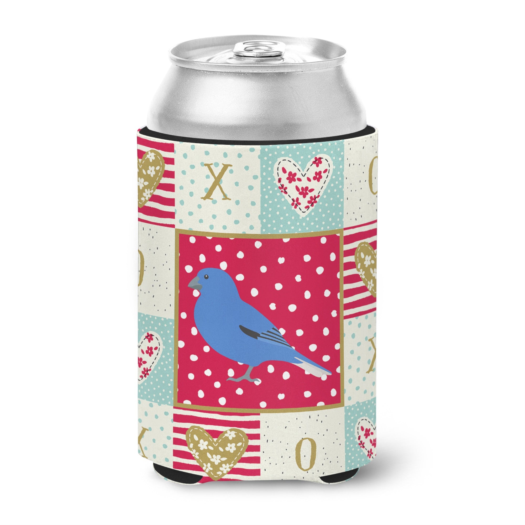 Bunting Love Can Or Bottle Hugger