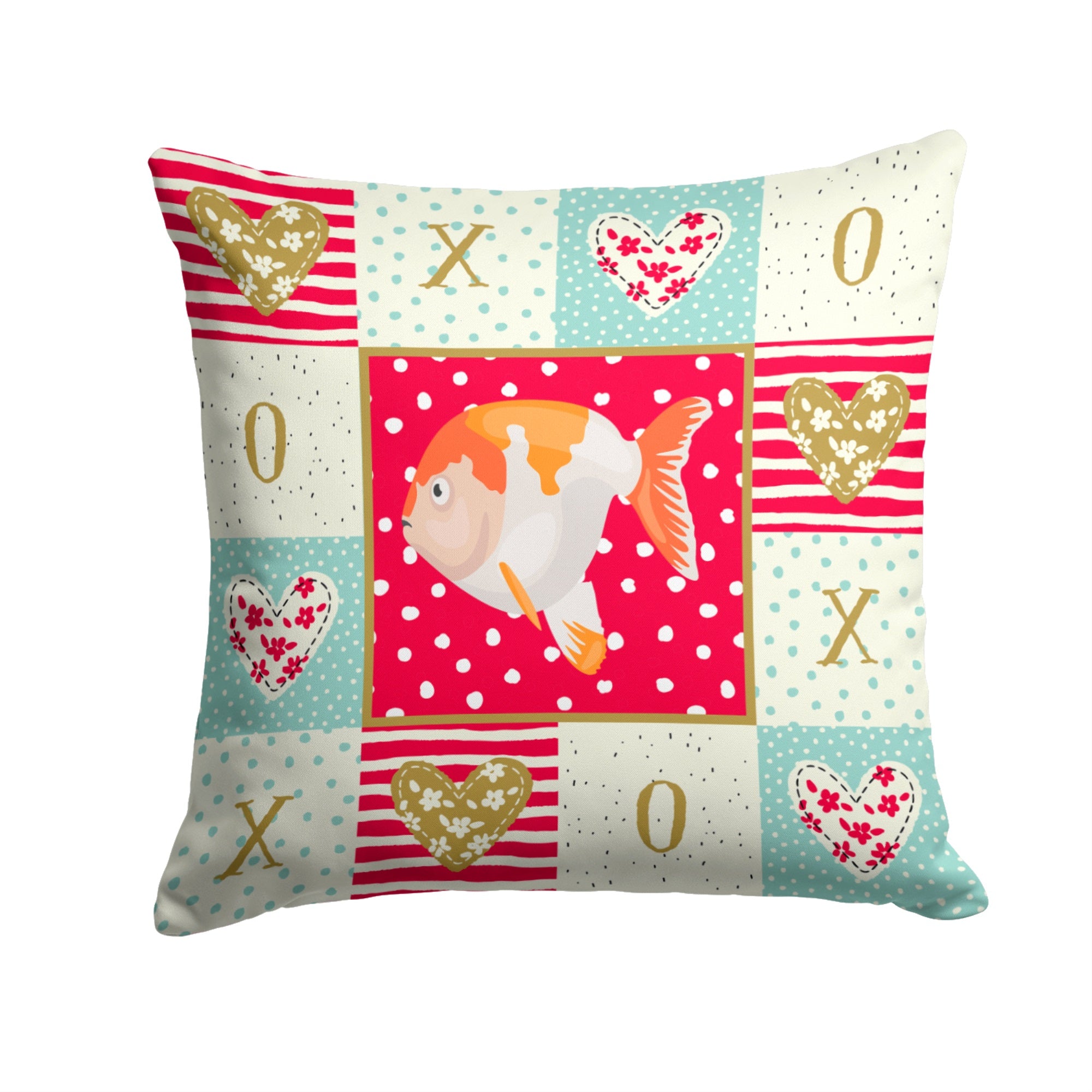 Lionhead Goldfish Love Fabric Decorative Pillow