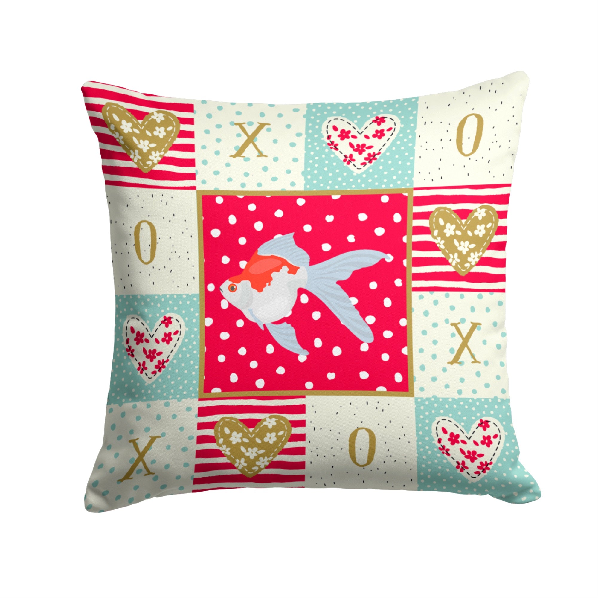 Tamasaba Goldfish Love Fabric Decorative Pillow