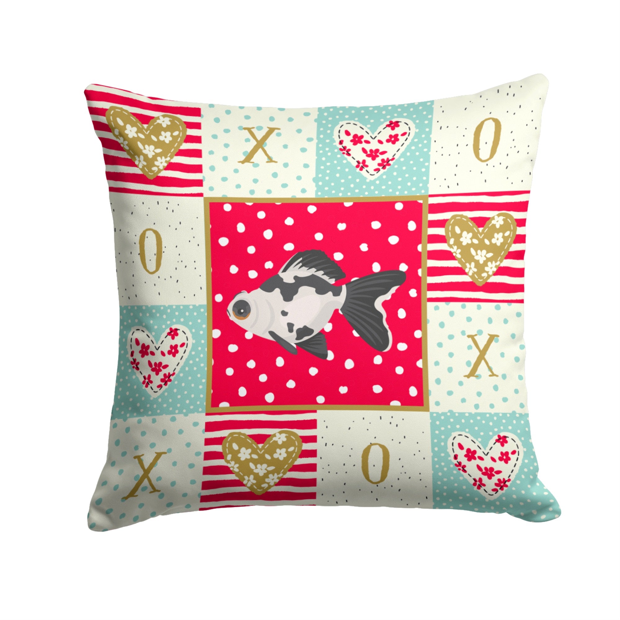 Telescope Eye Goldfish Love Fabric Decorative Pillow