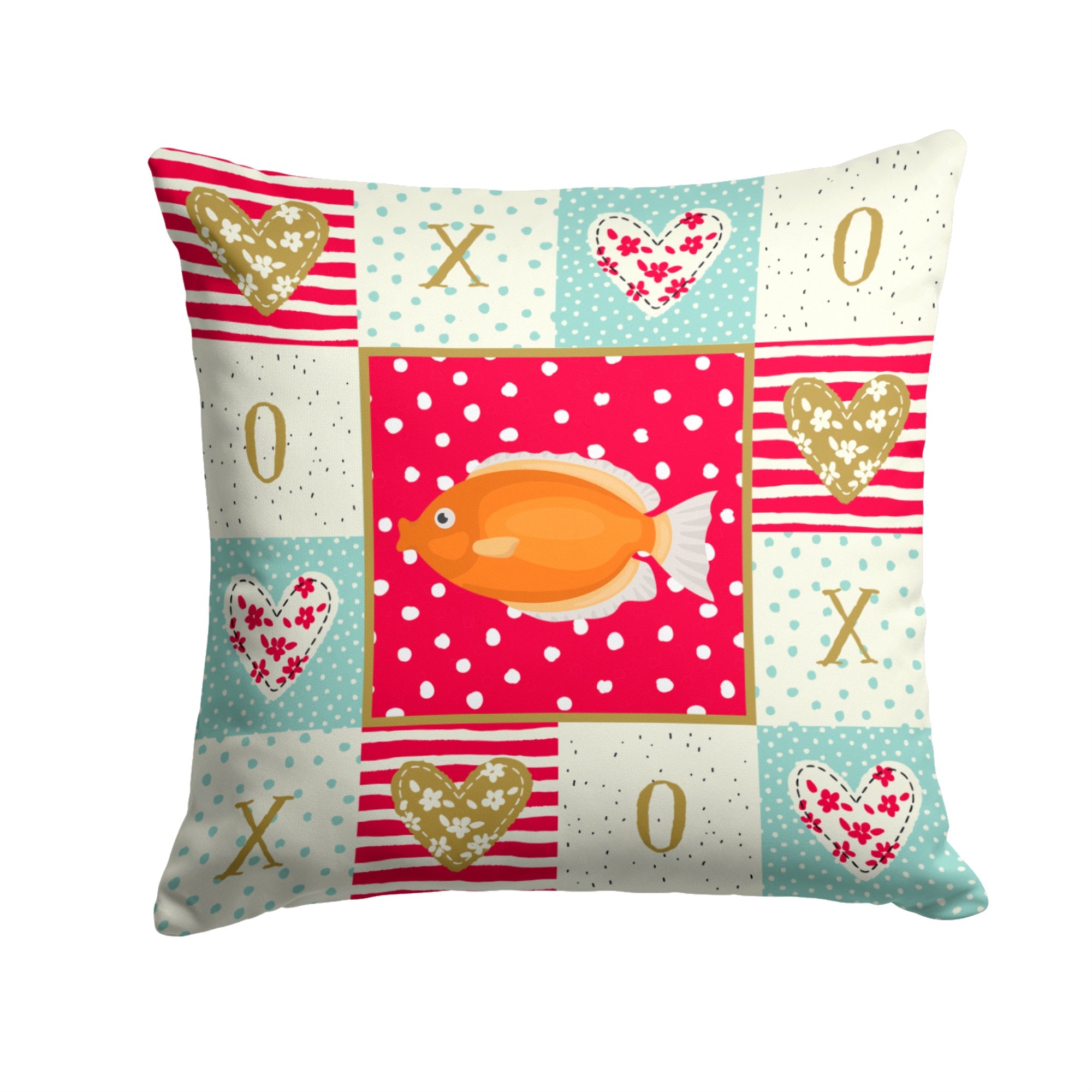 Kissing Gourami Love Fabric Decorative Pillow