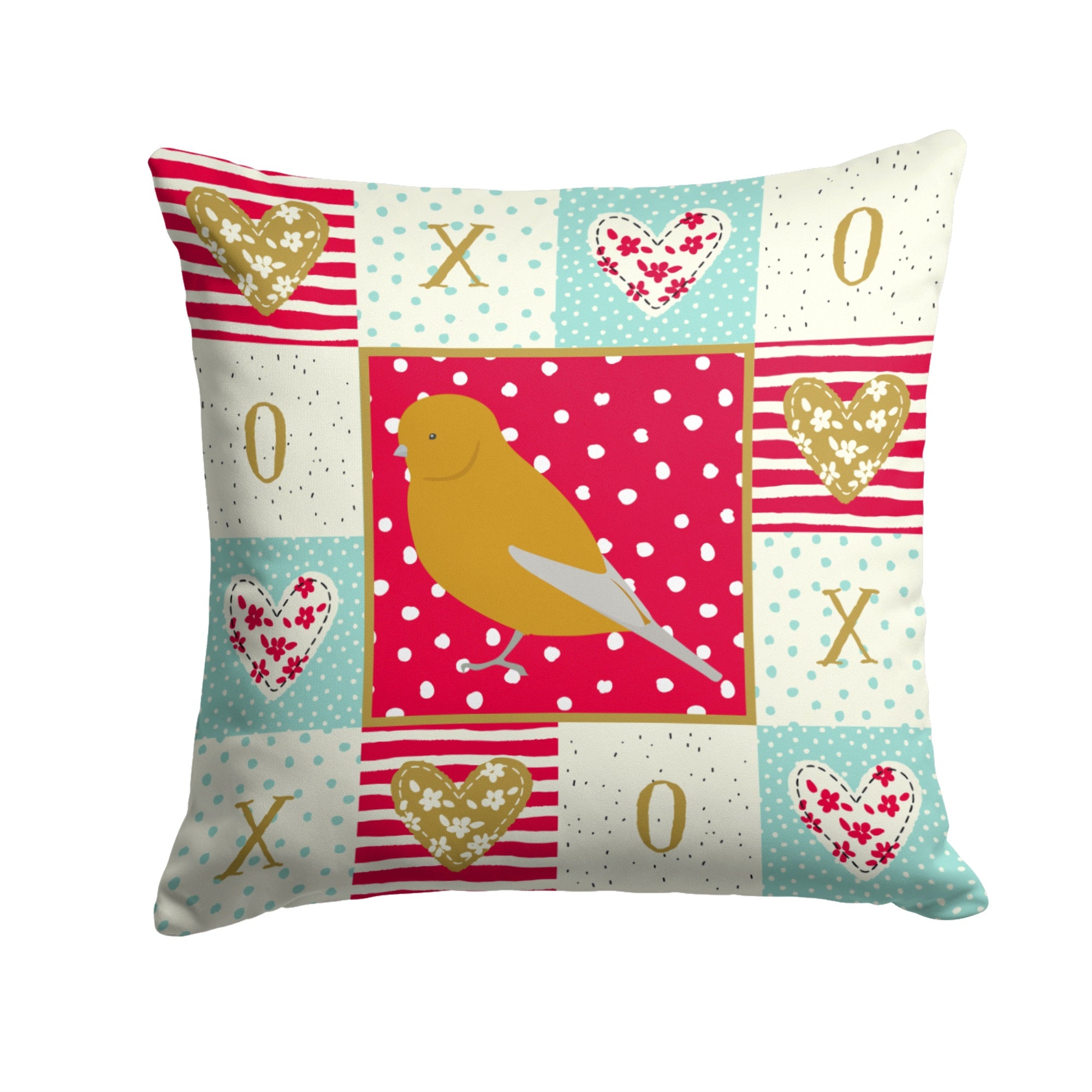 Norwich Canary Love Fabric Decorative Pillow