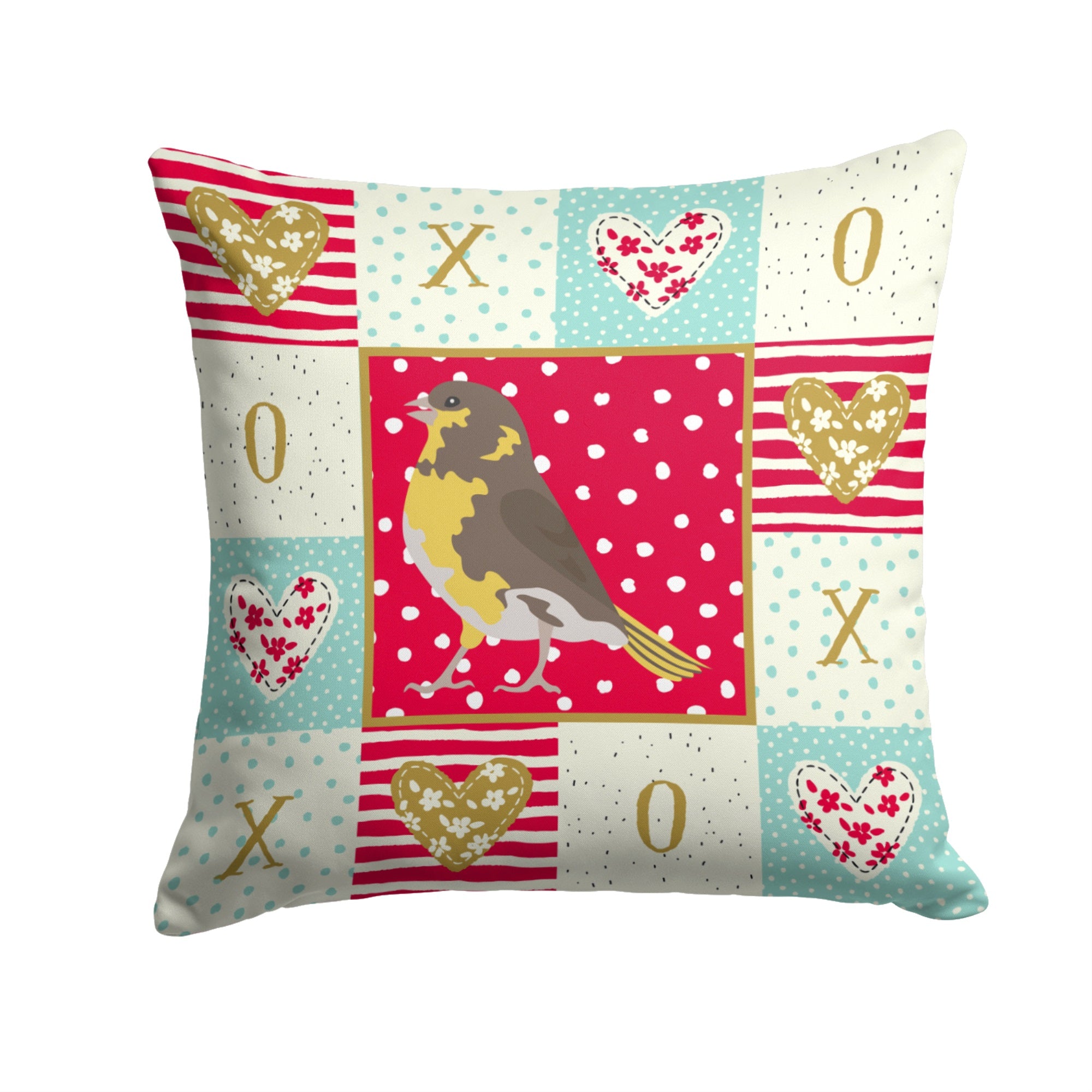 Spanish Canary Love Fabric Decorative Pillow