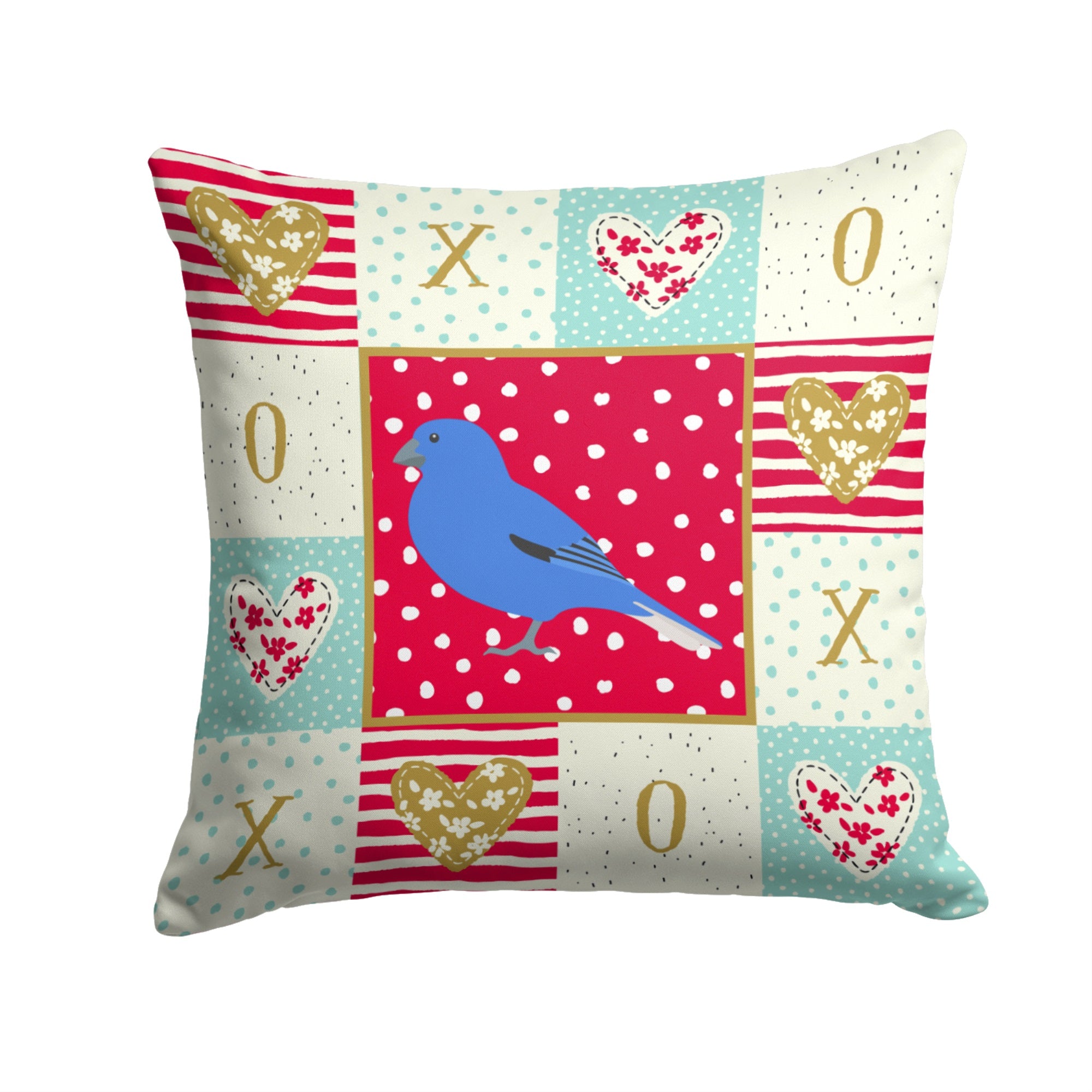 Bunting Love Fabric Decorative Pillow
