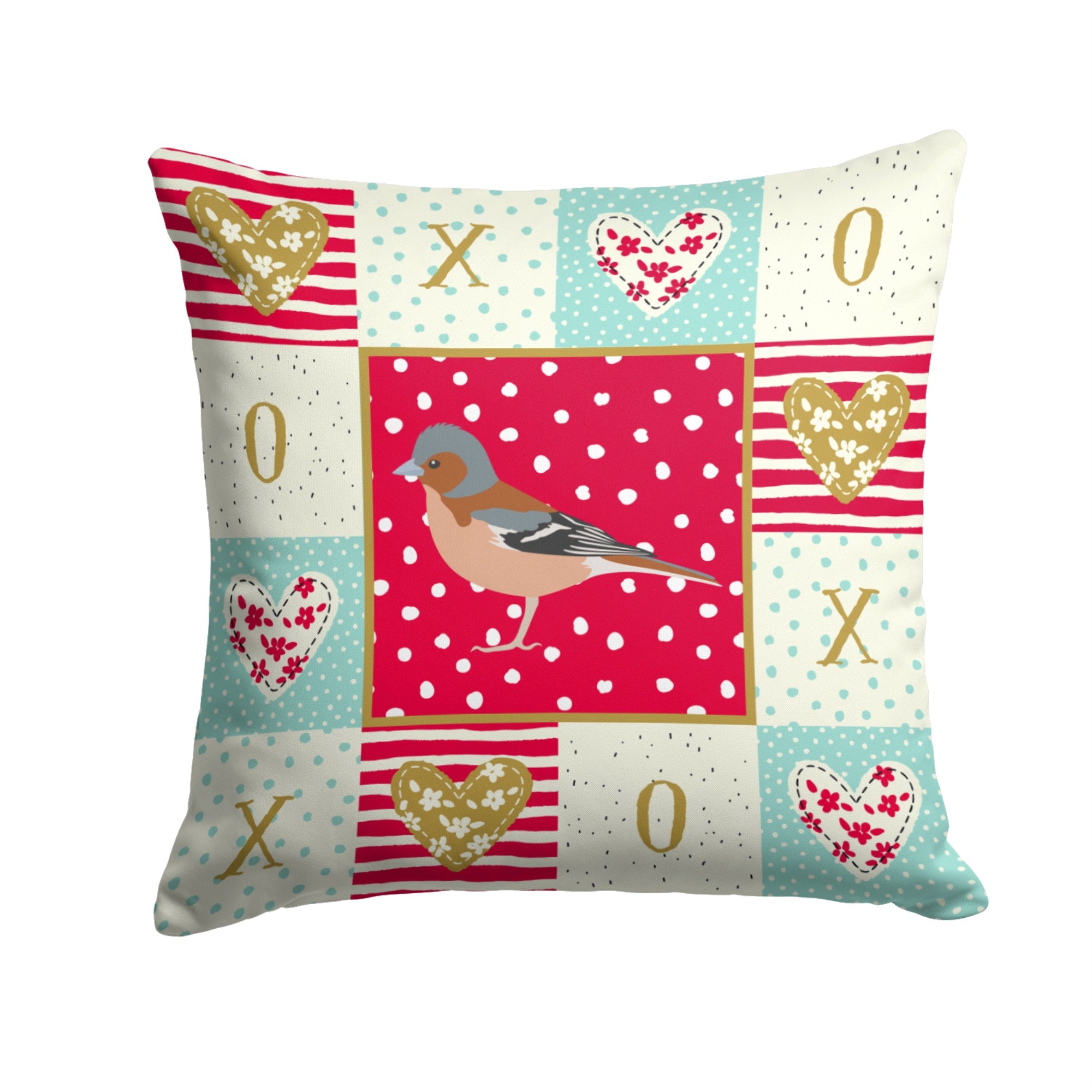 Finch Love Fabric Decorative Pillow