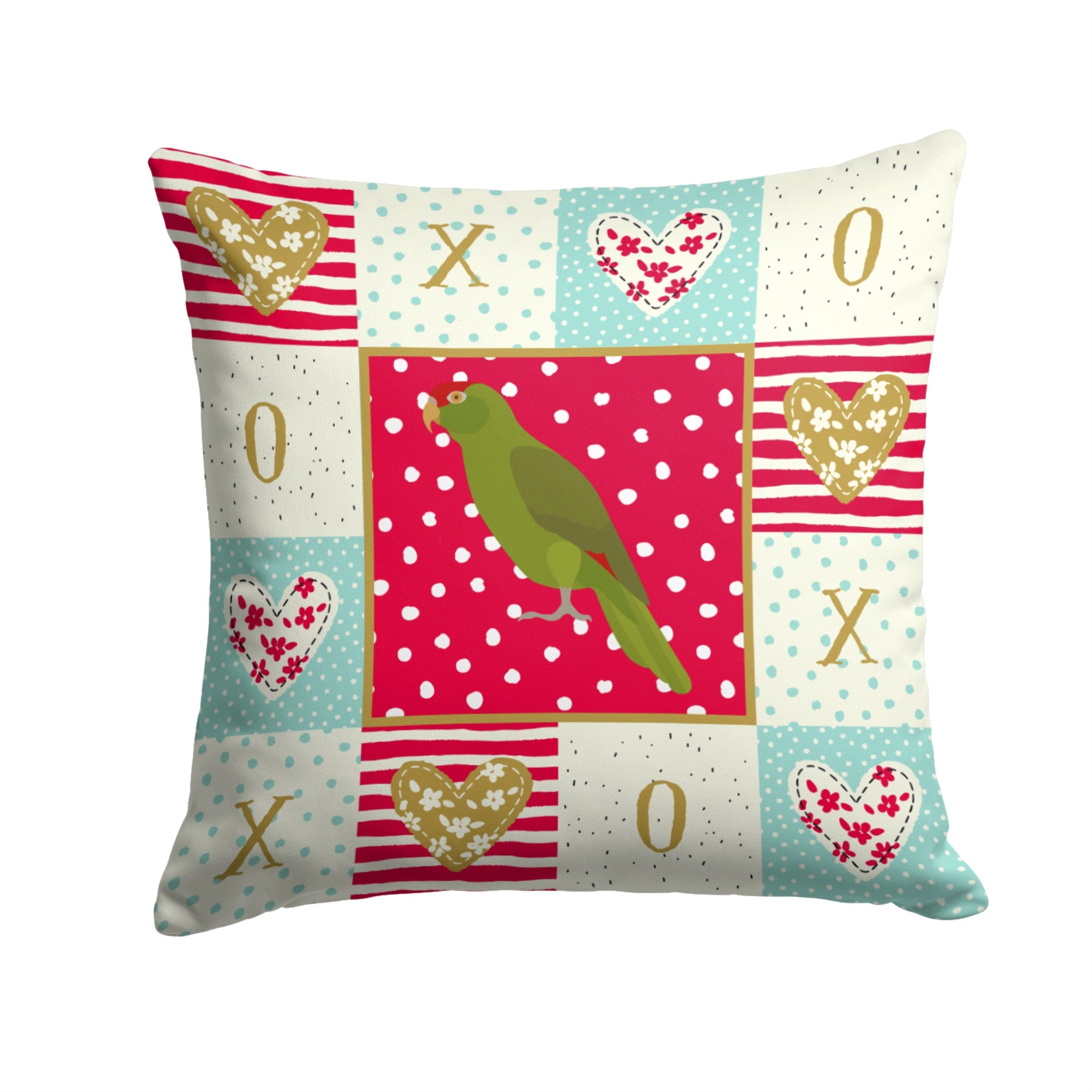 Amazon Parrot Love Fabric Decorative Pillow