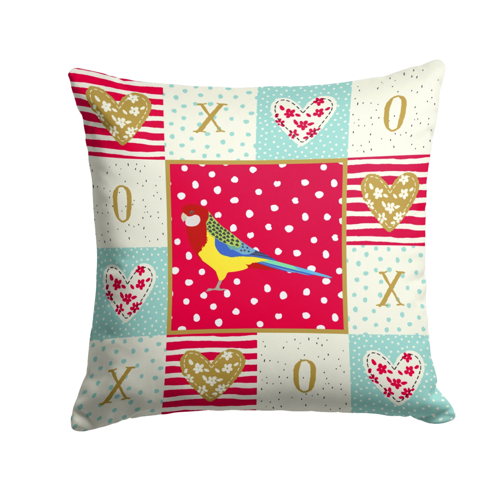 Rosella Love Fabric Decorative Pillow