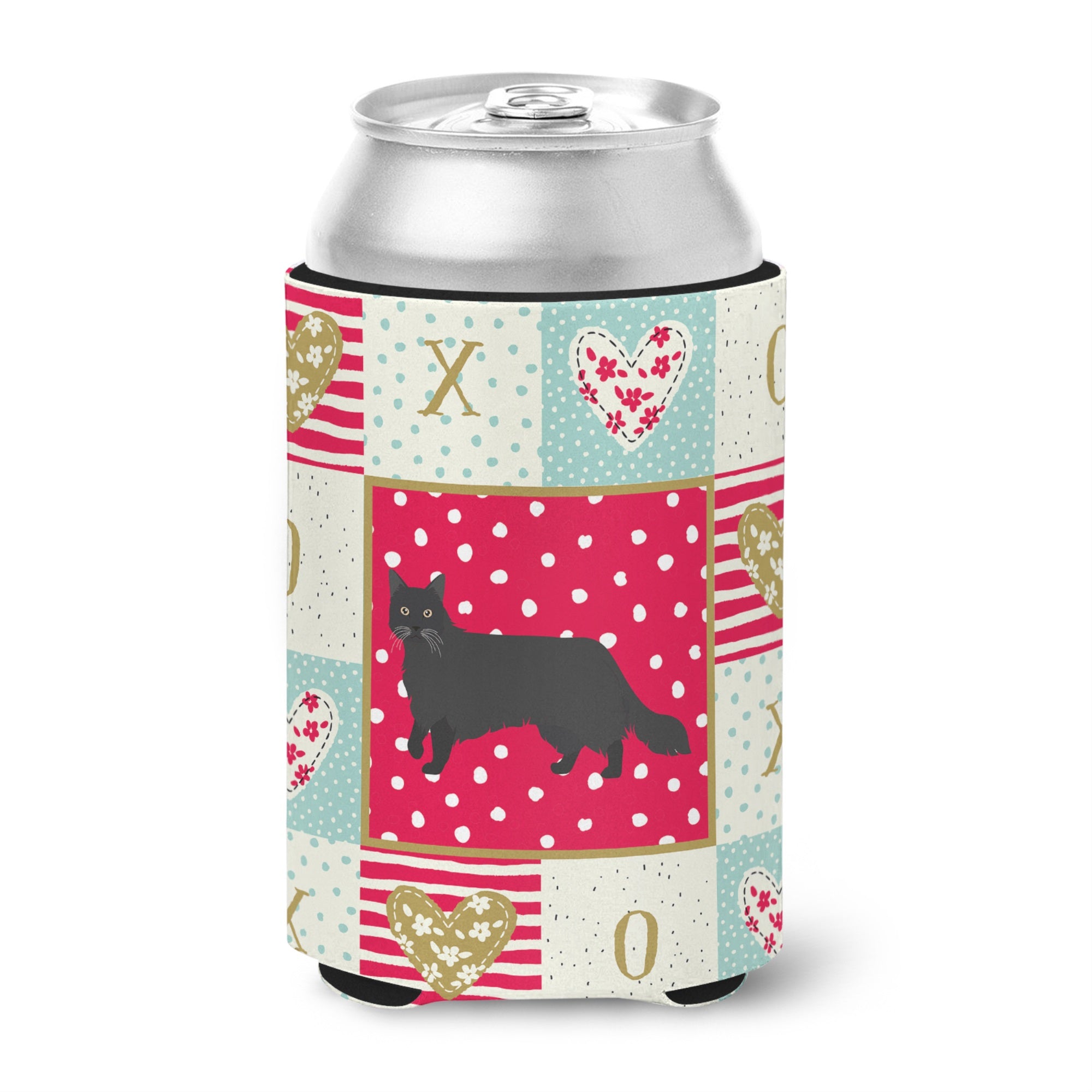 Black Chantilly Tiffany Cat Love Can Or Bottle Hugger