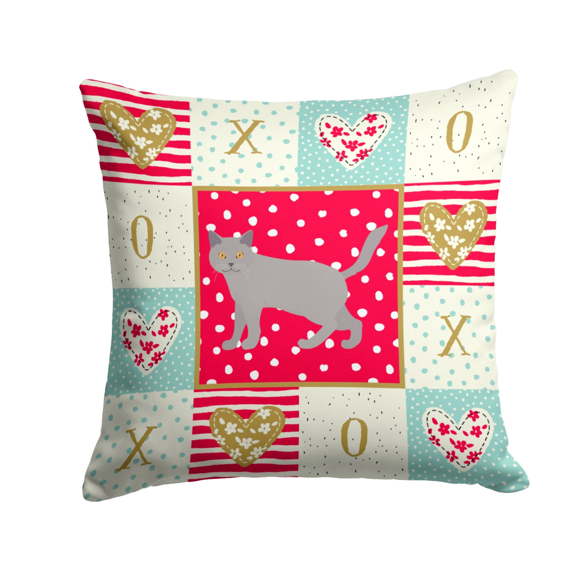Chartreux #2 Cat Love Fabric Decorative Pillow