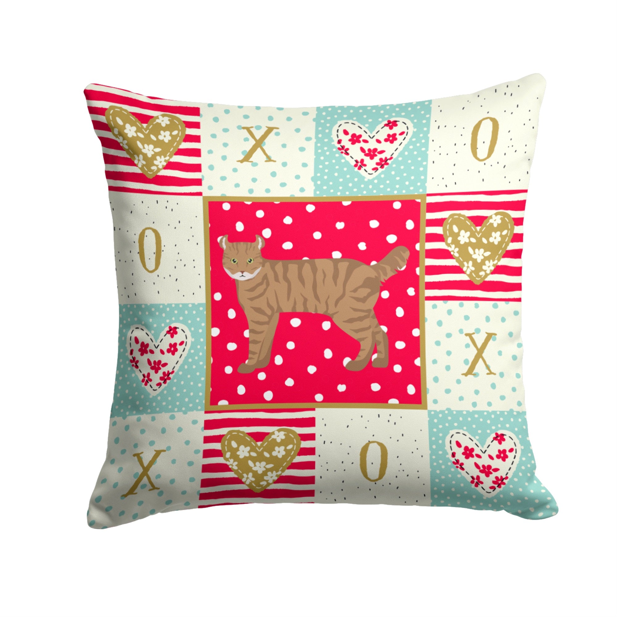 Highlander Lynx #3 Cat Love Fabric Decorative Pillow