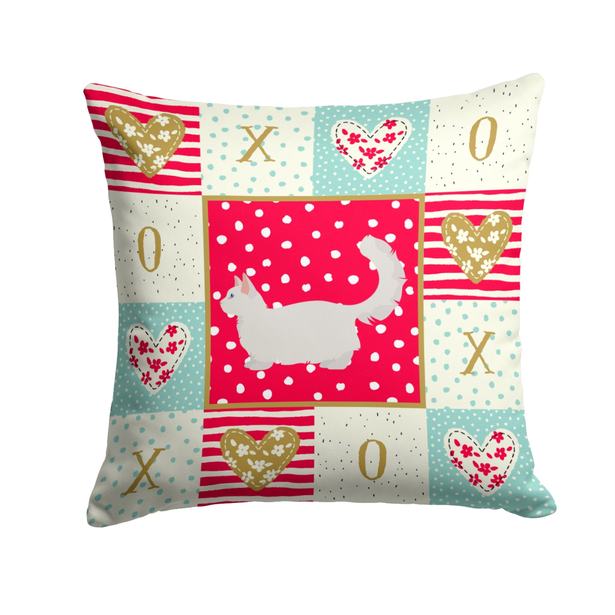 Munchkin #2 Cat Love Fabric Decorative Pillow