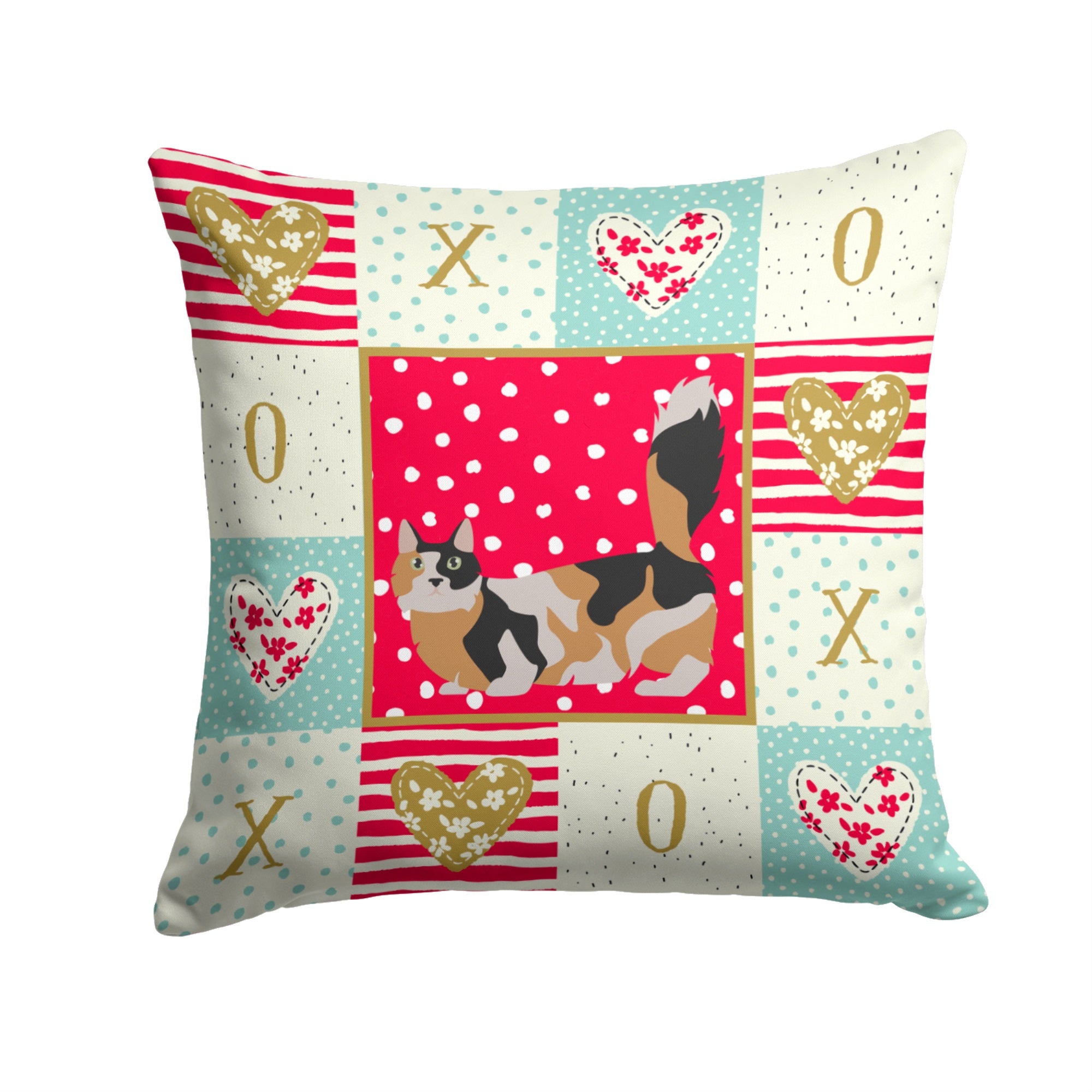 Munchkin #3 Cat Love Fabric Decorative Pillow