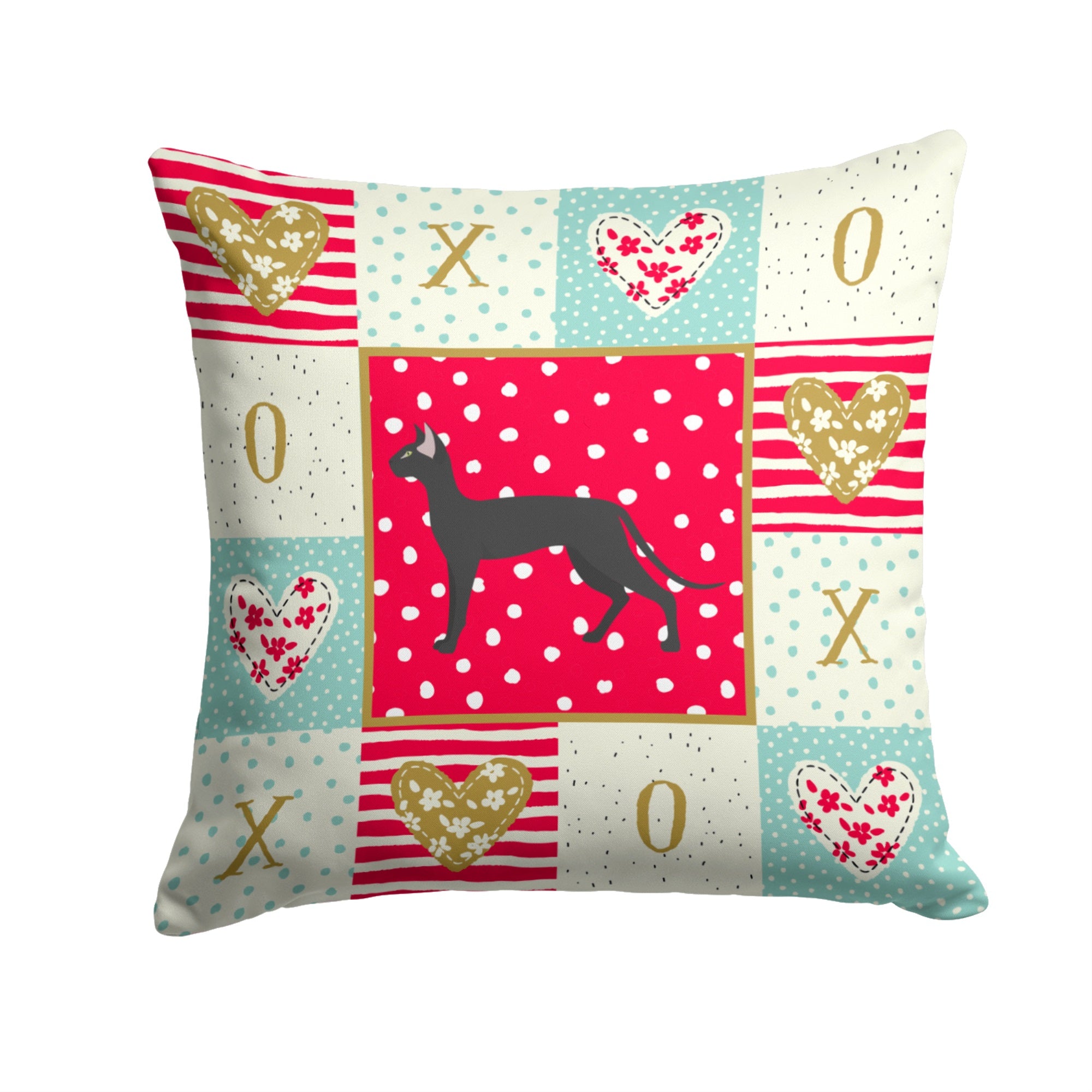 Oriental Shorthair #1 Cat Love Fabric Decorative Pillow
