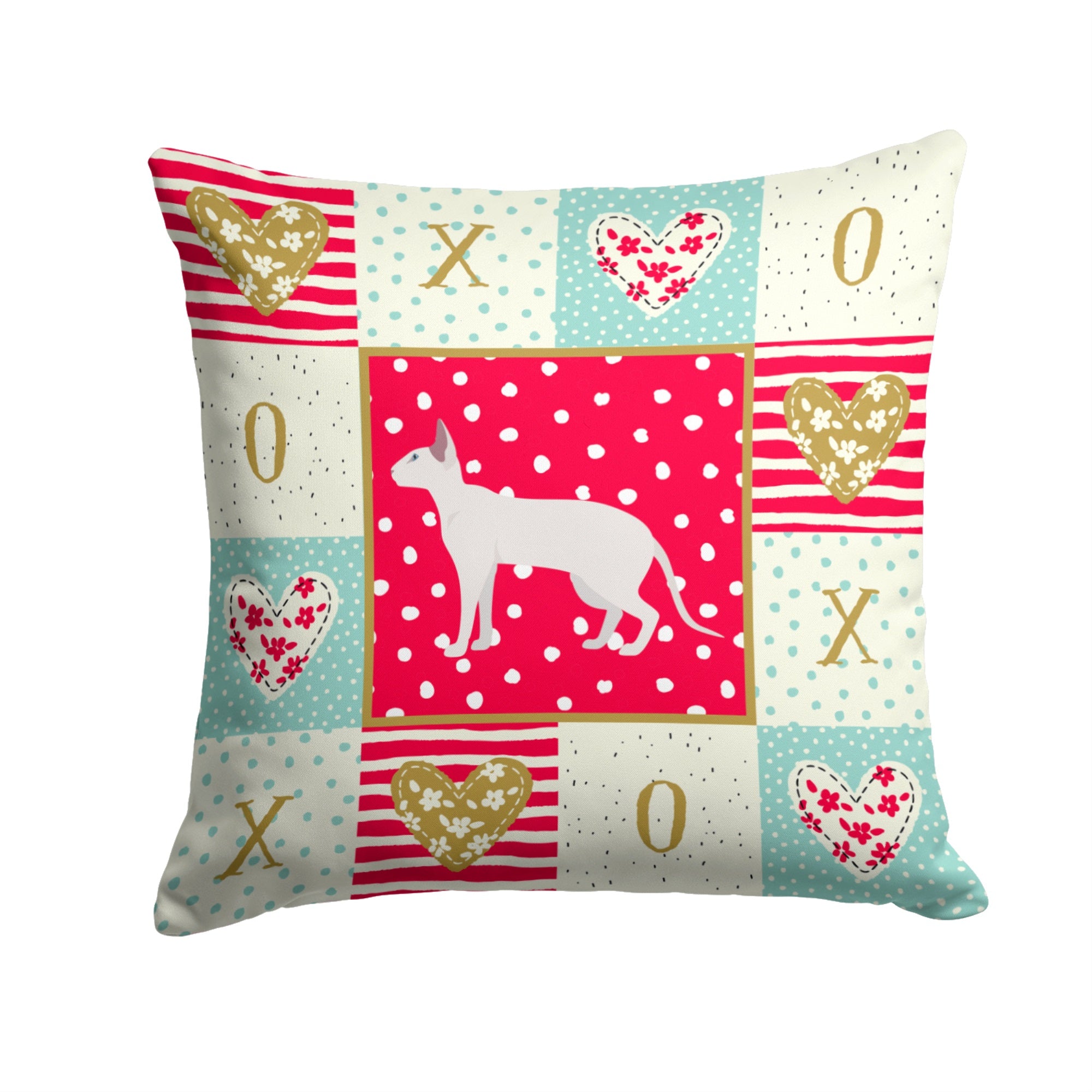 Peterbald #1 Cat Love Fabric Decorative Pillow