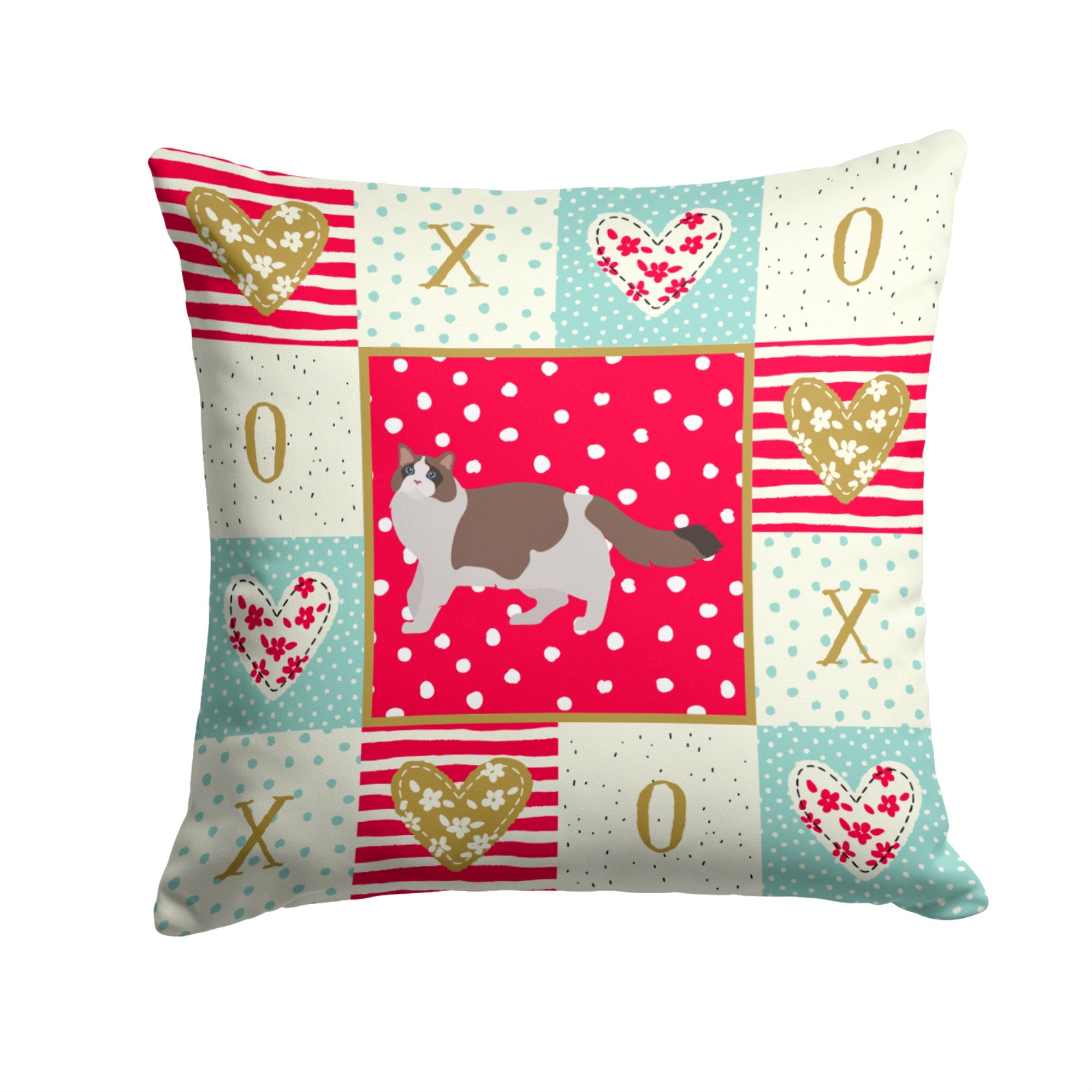 Ragdoll #3 Cat Love Fabric Decorative Pillow