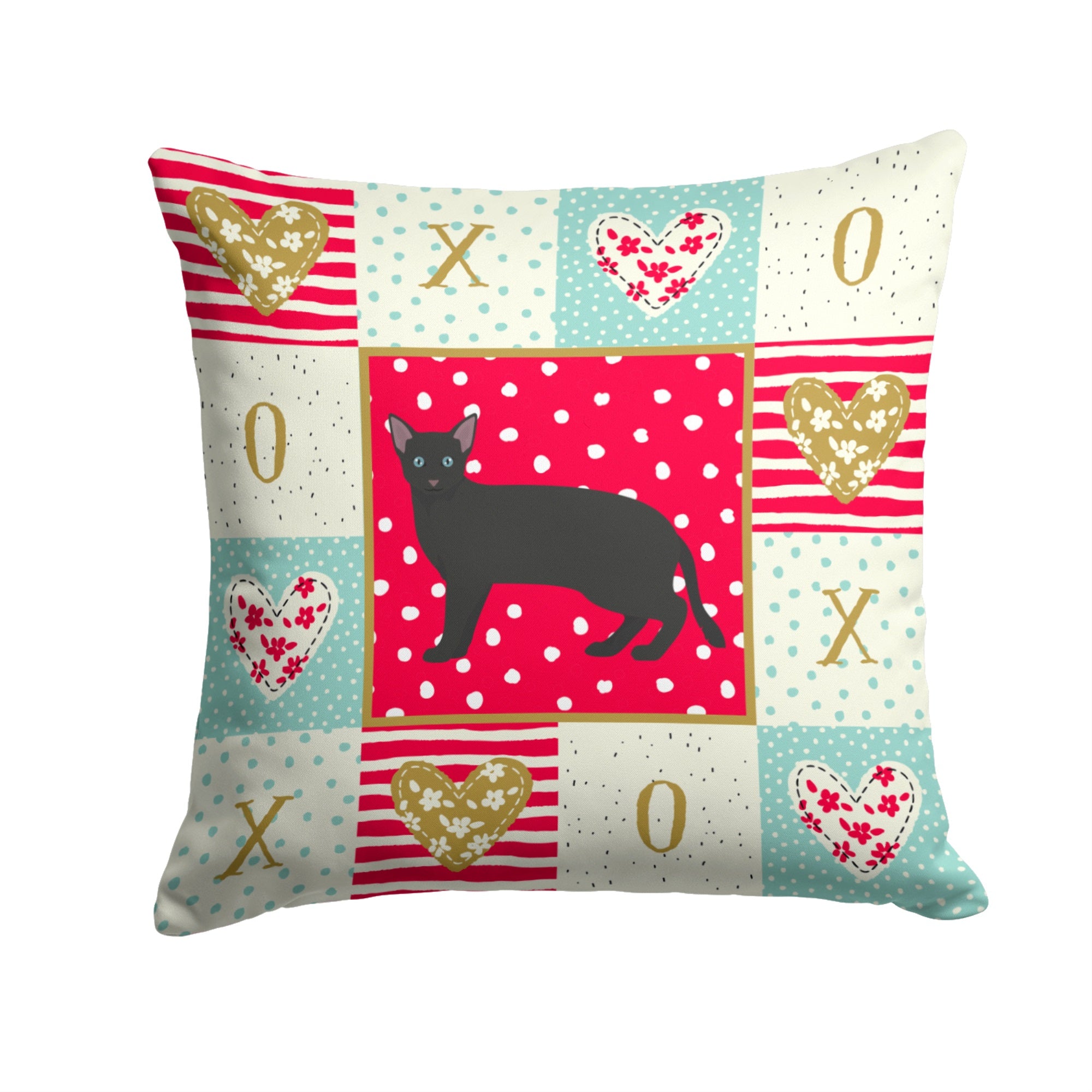 Russian White Black #1 Cat Love Fabric Decorative Pillow