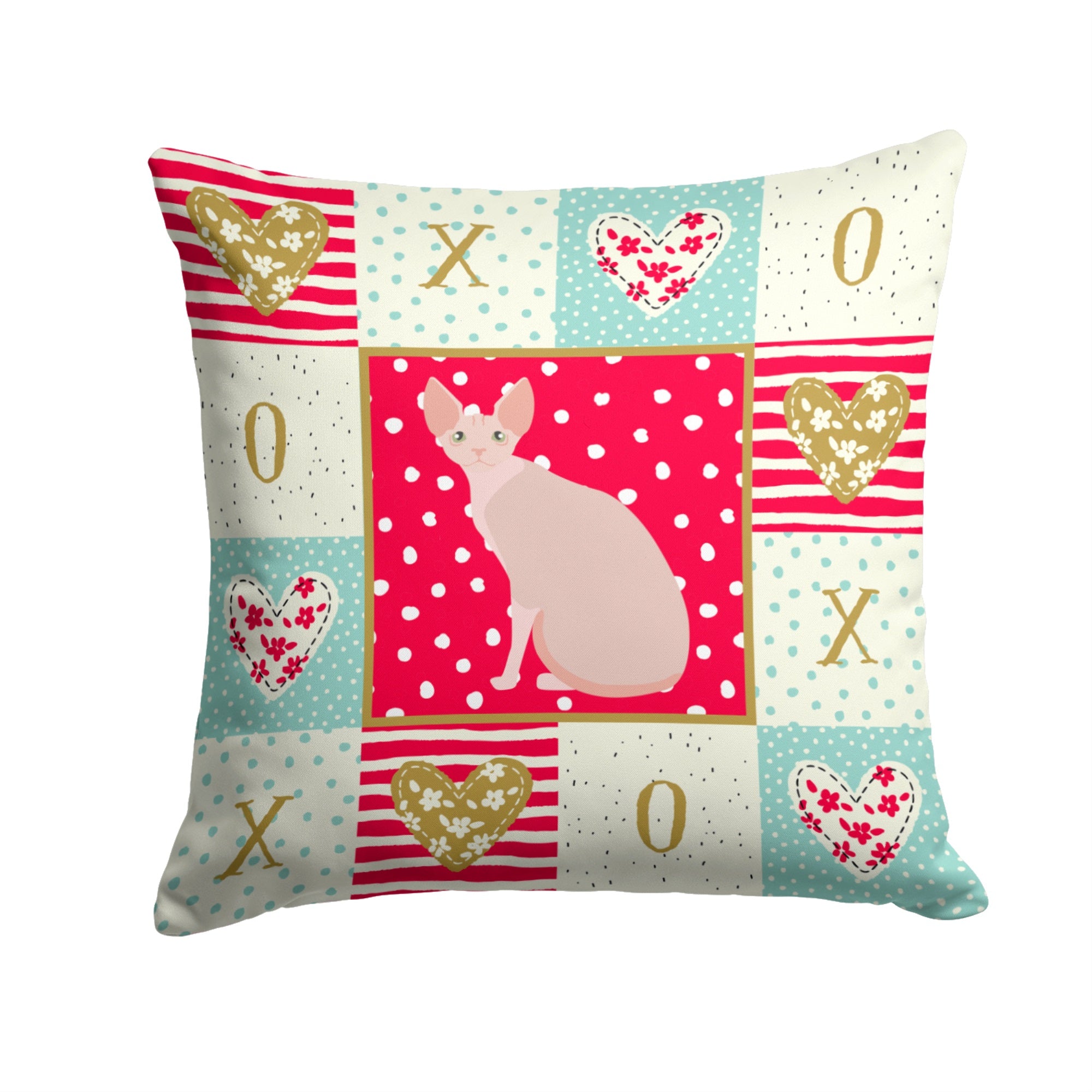 Sphynx #2 Cat Love Fabric Decorative Pillow