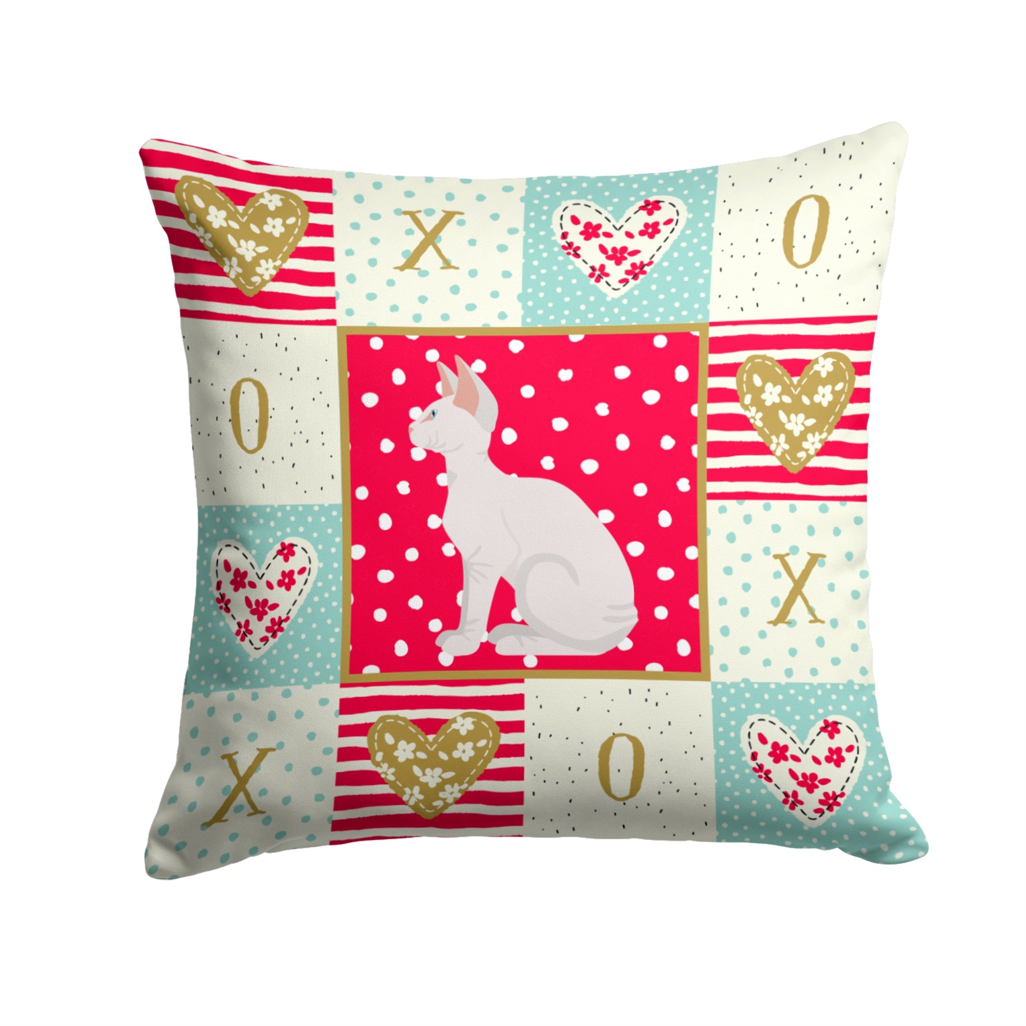 Sphynx #3 Cat Love Fabric Decorative Pillow