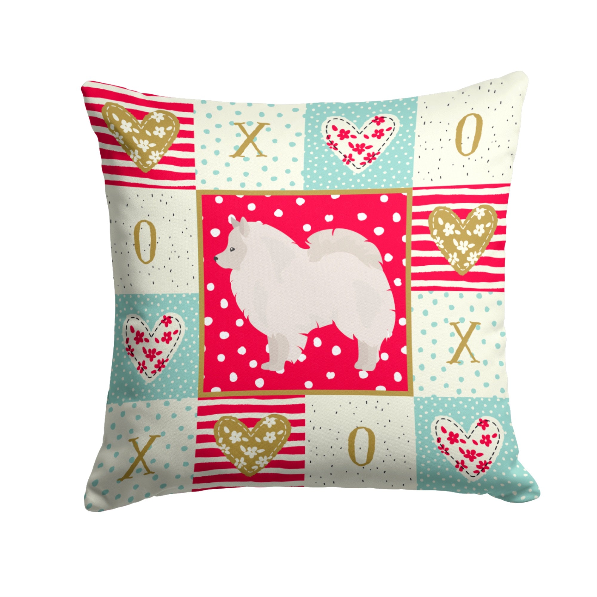 German Spitz #1 Love Fabric Decorative Pillow