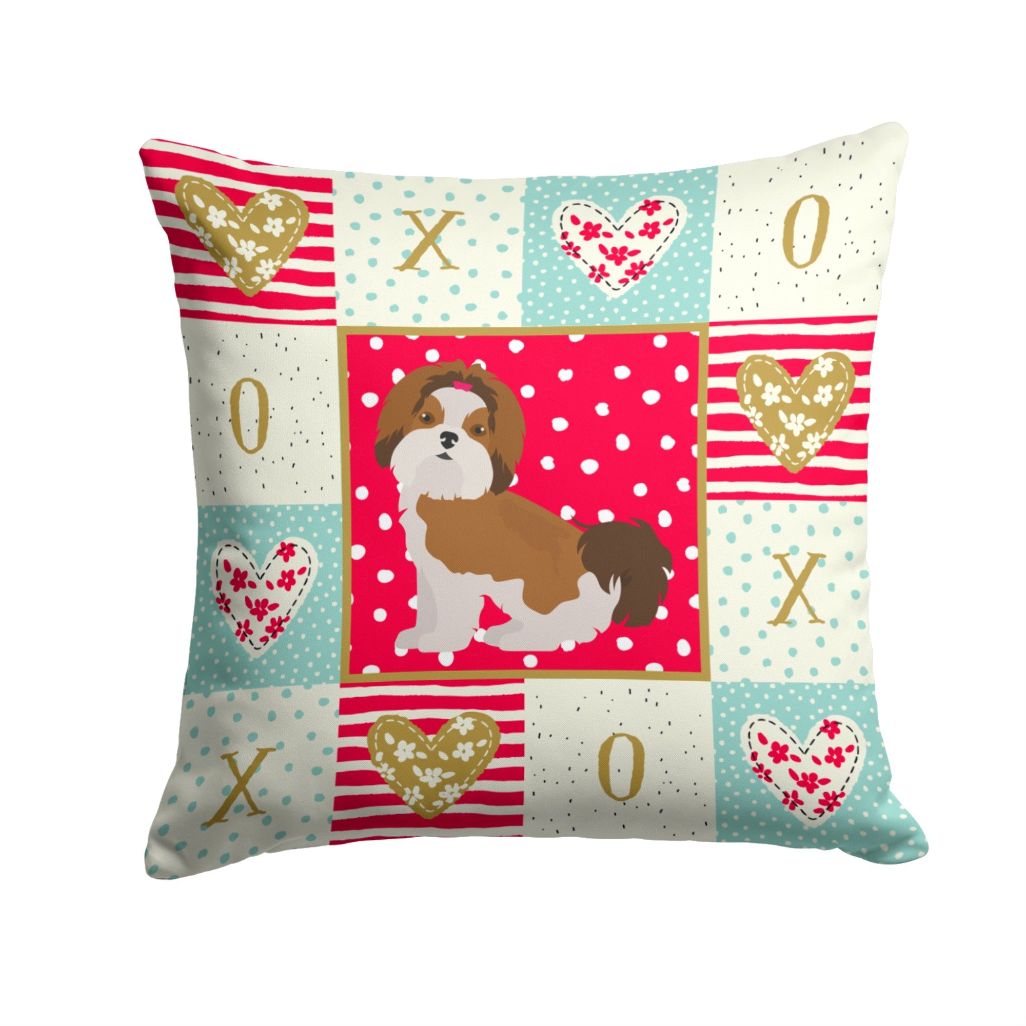 Imperial Shih Tzu Puppy Cut Love Fabric Decorative Pillow