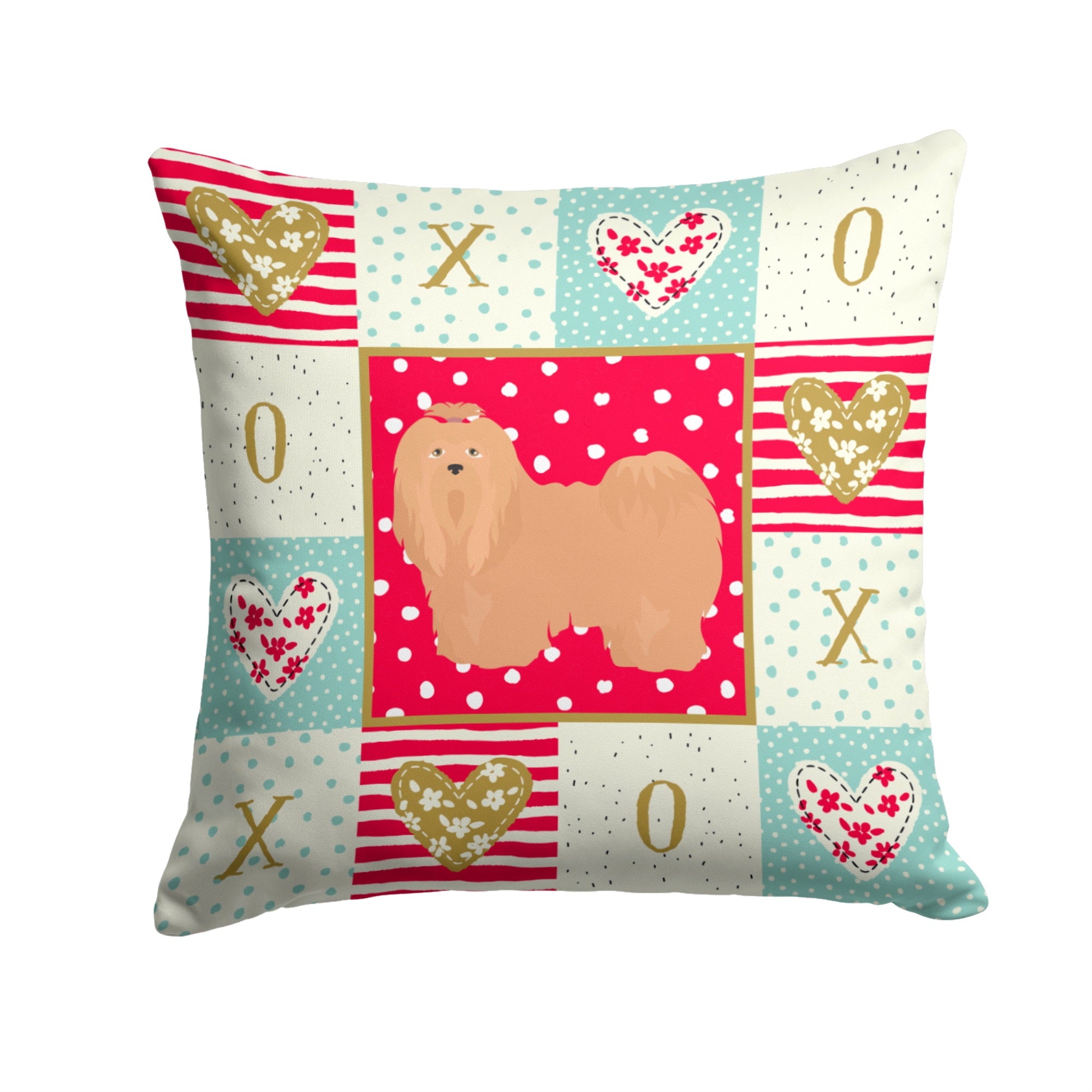 Lhasa Apso #1 Love Fabric Decorative Pillow
