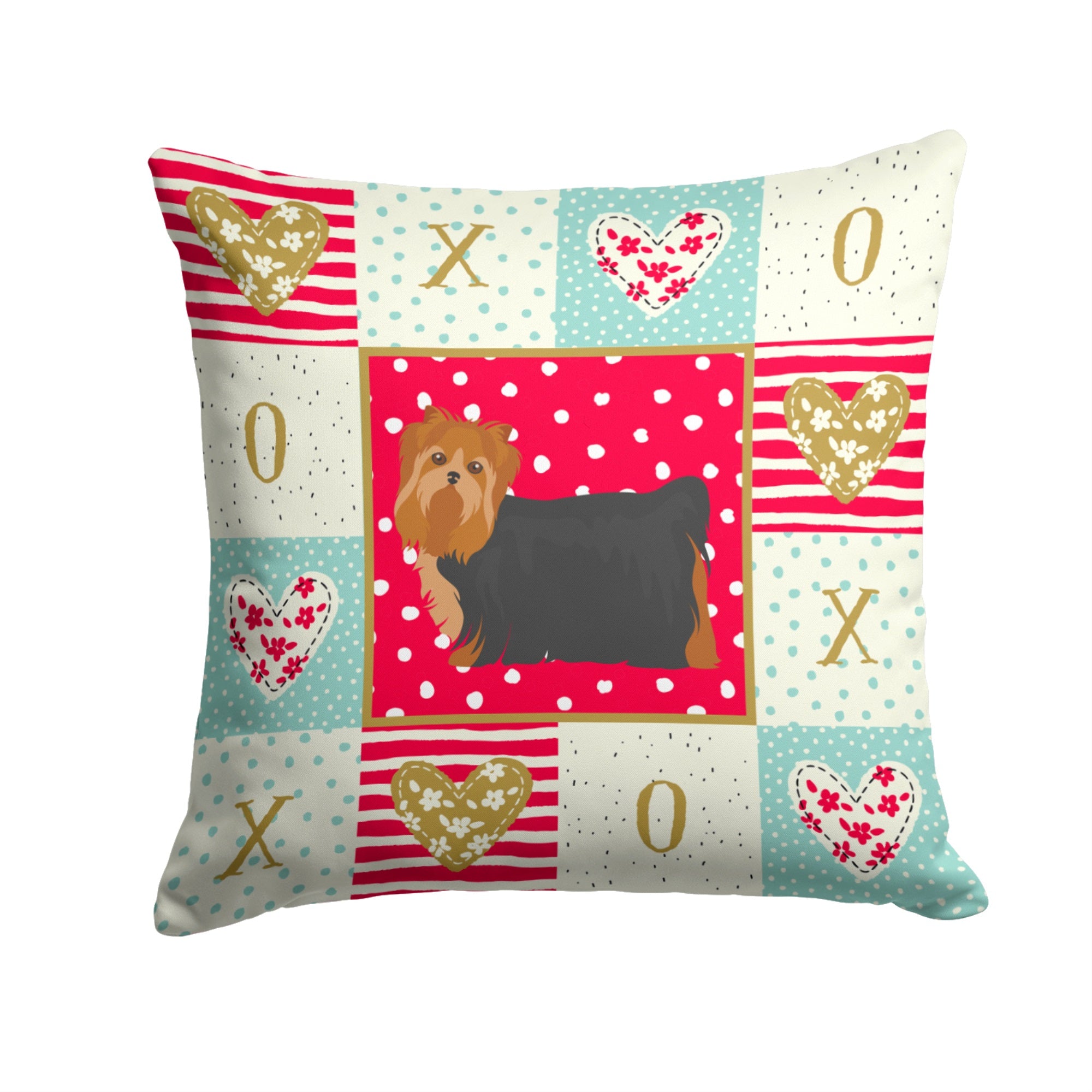 Yorkshire Terrier #2 Love Fabric Decorative Pillow