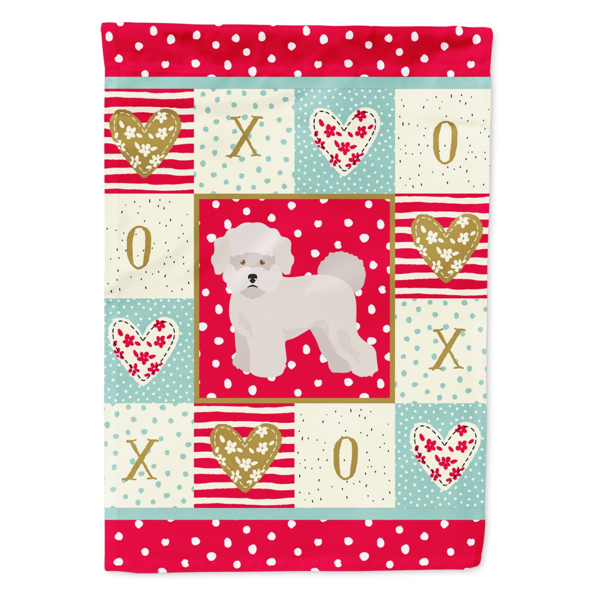 Bichon Fris #2 Love Flag Garden Size