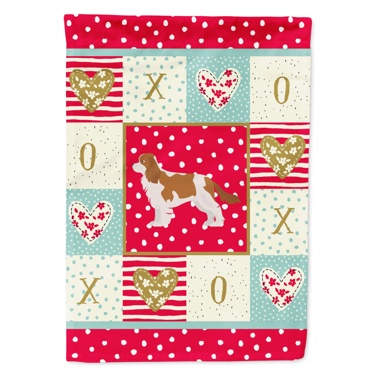 Blenheim Cavalier Spaniel Love Flag Garden Size