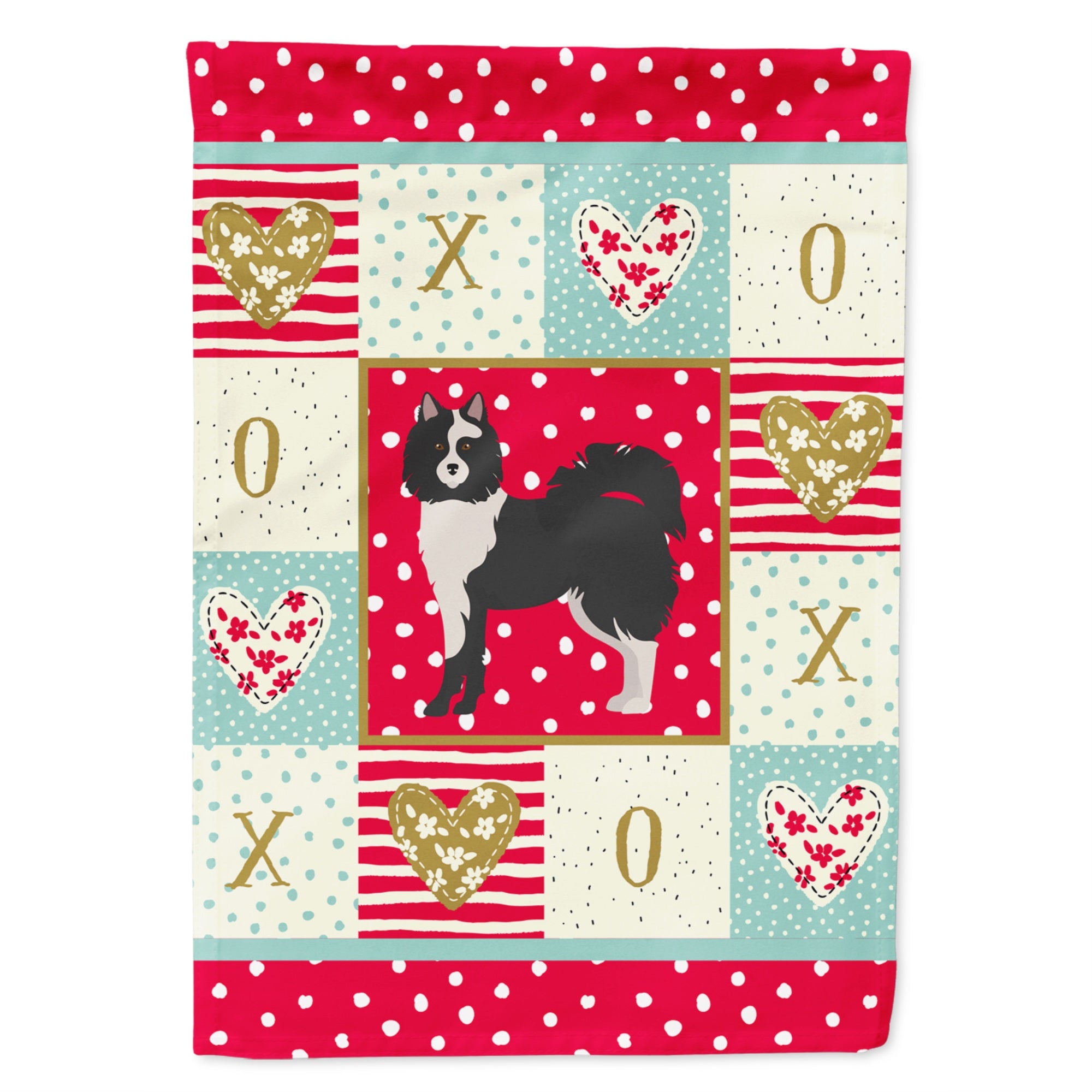 Elo Dog #2 Love Flag Garden Size