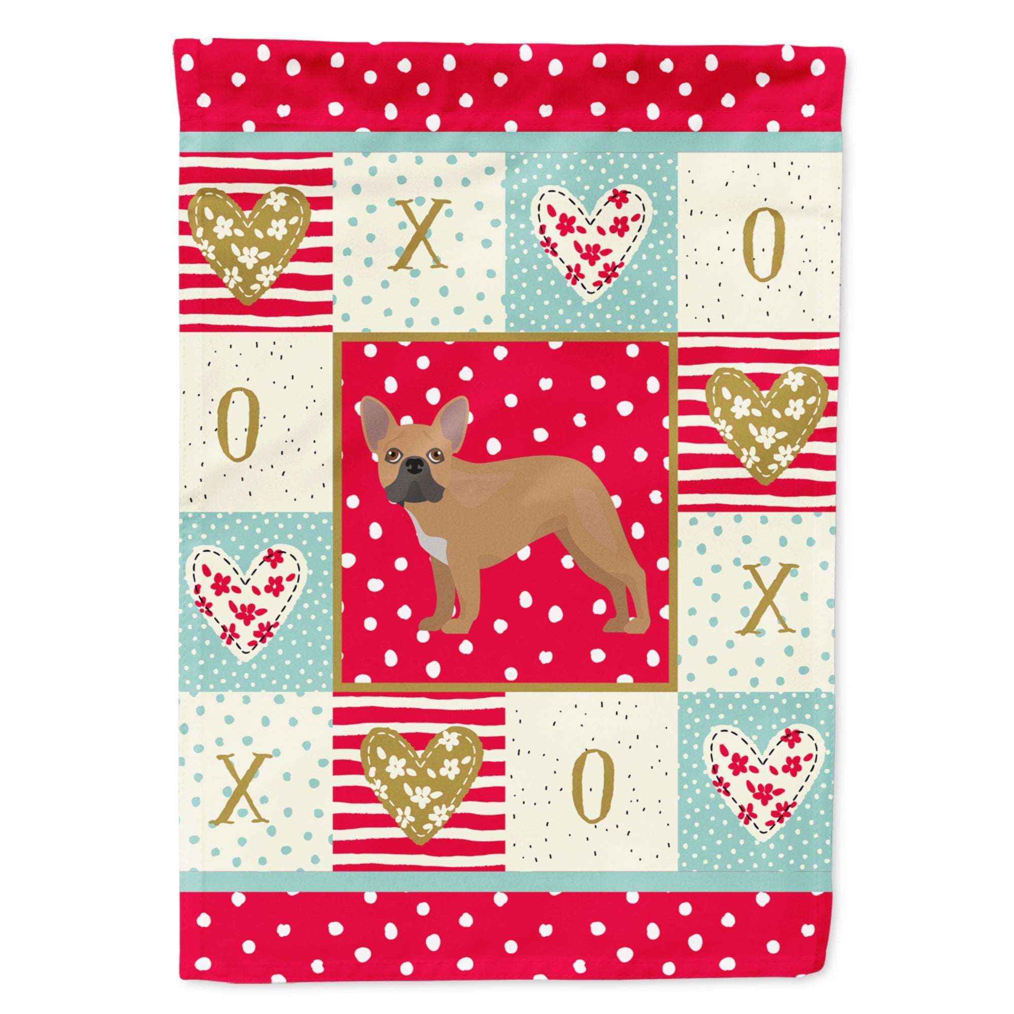 French Bulldog #2 Love Flag Garden Size