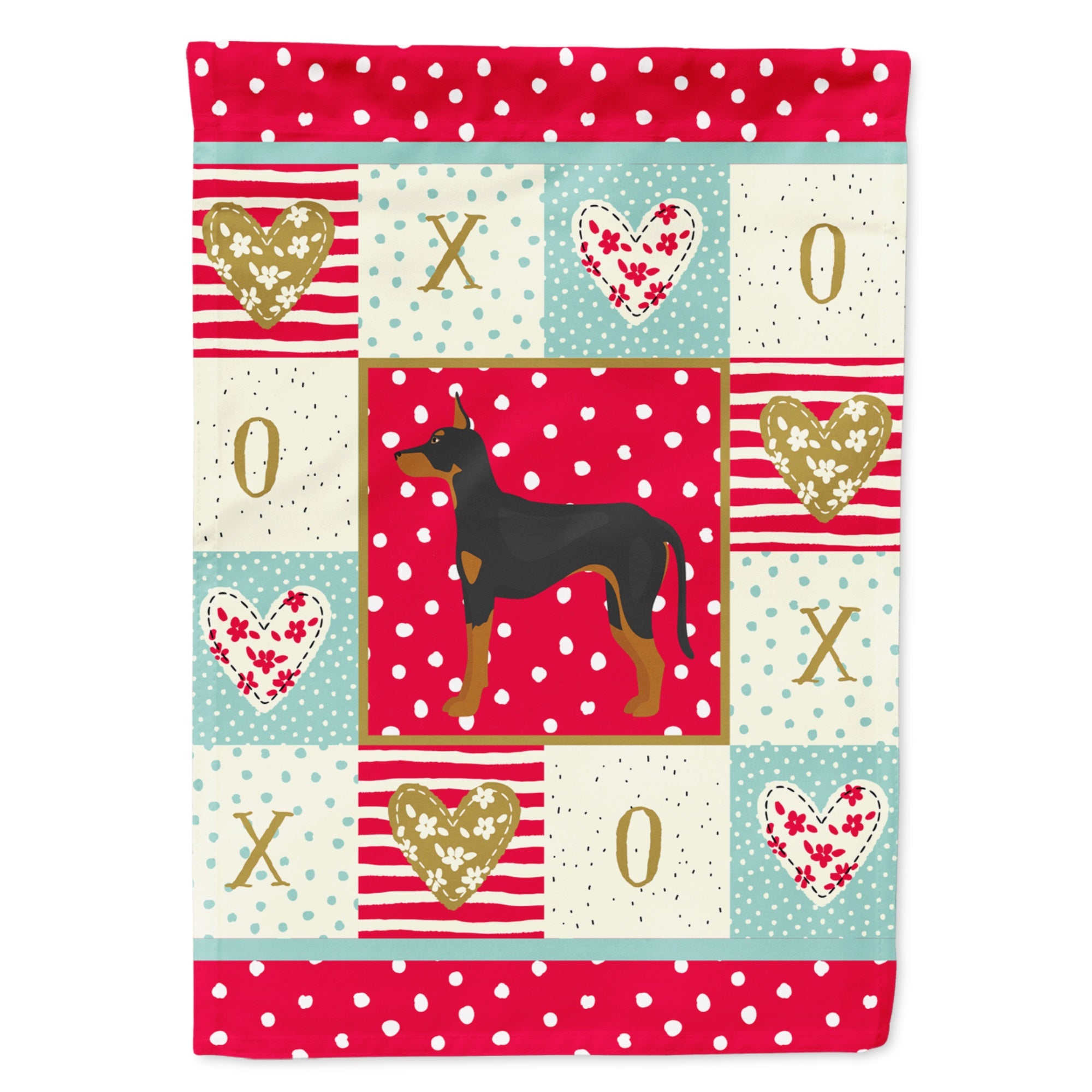 Manchester Terrier Love Flag Garden Size