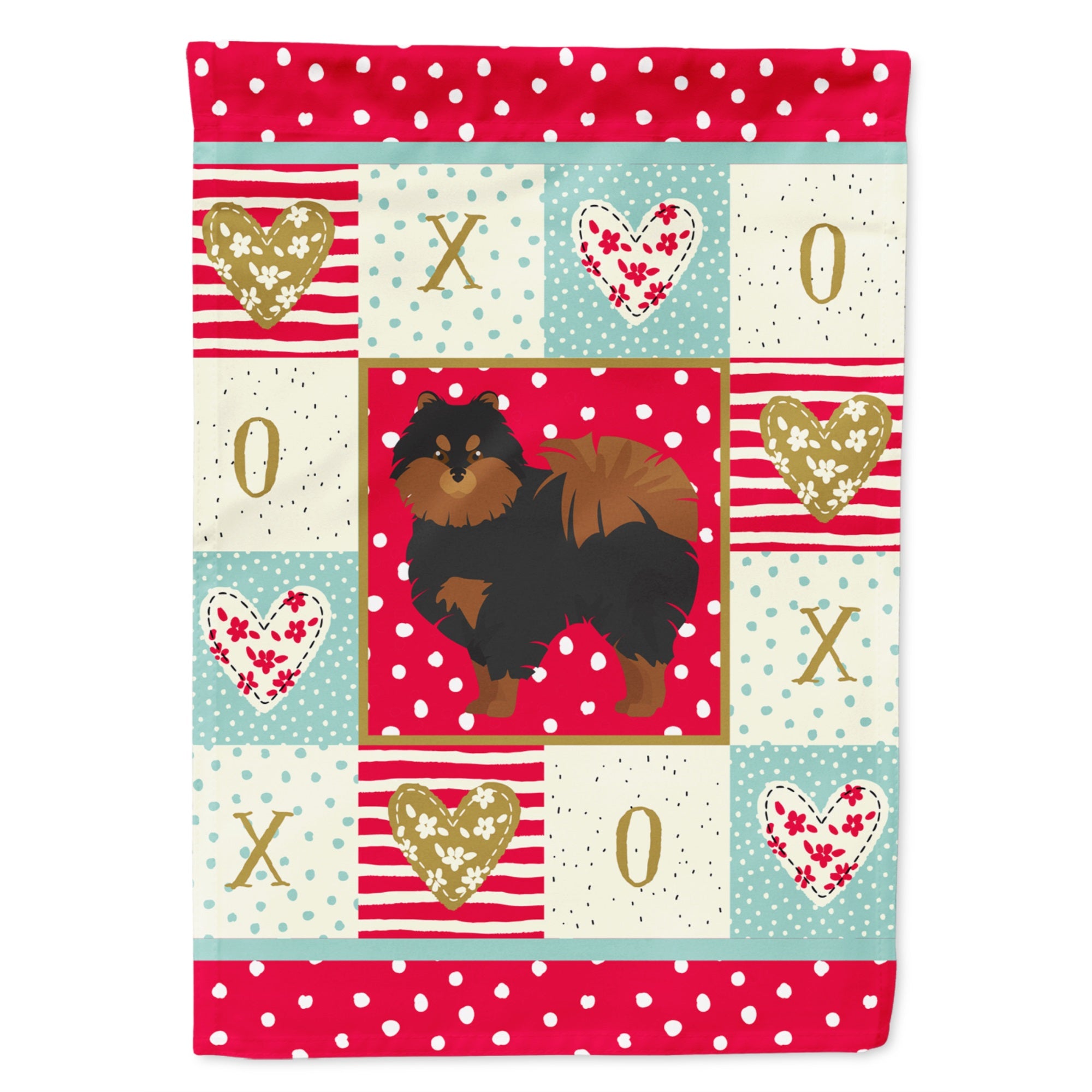 Pomeranian #2 Love Flag Garden Size