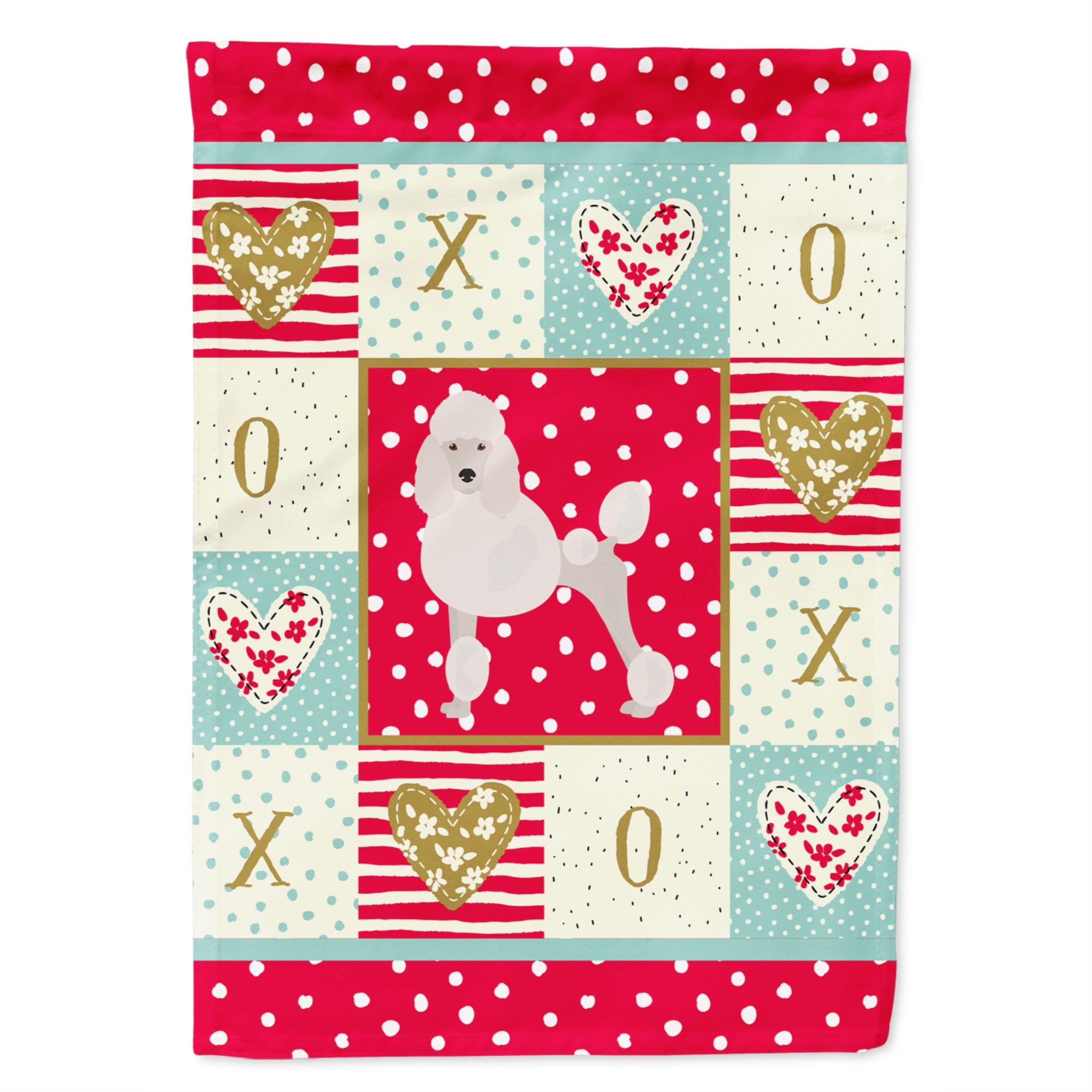 Poodle Love Flag Garden Size