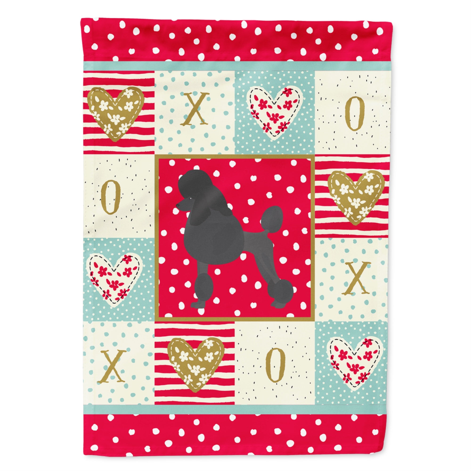 Standard Poodle Love Flag Garden Size