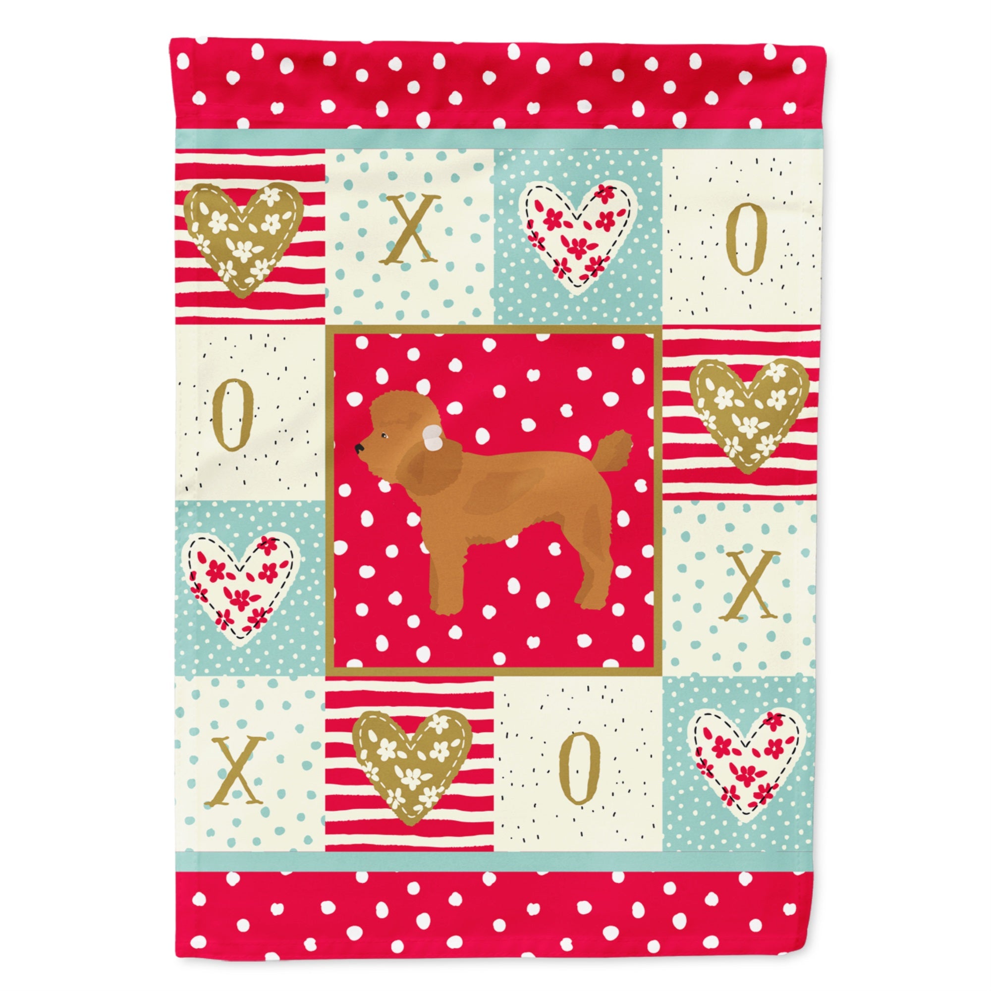 Toy Poodle Love Flag Garden Size