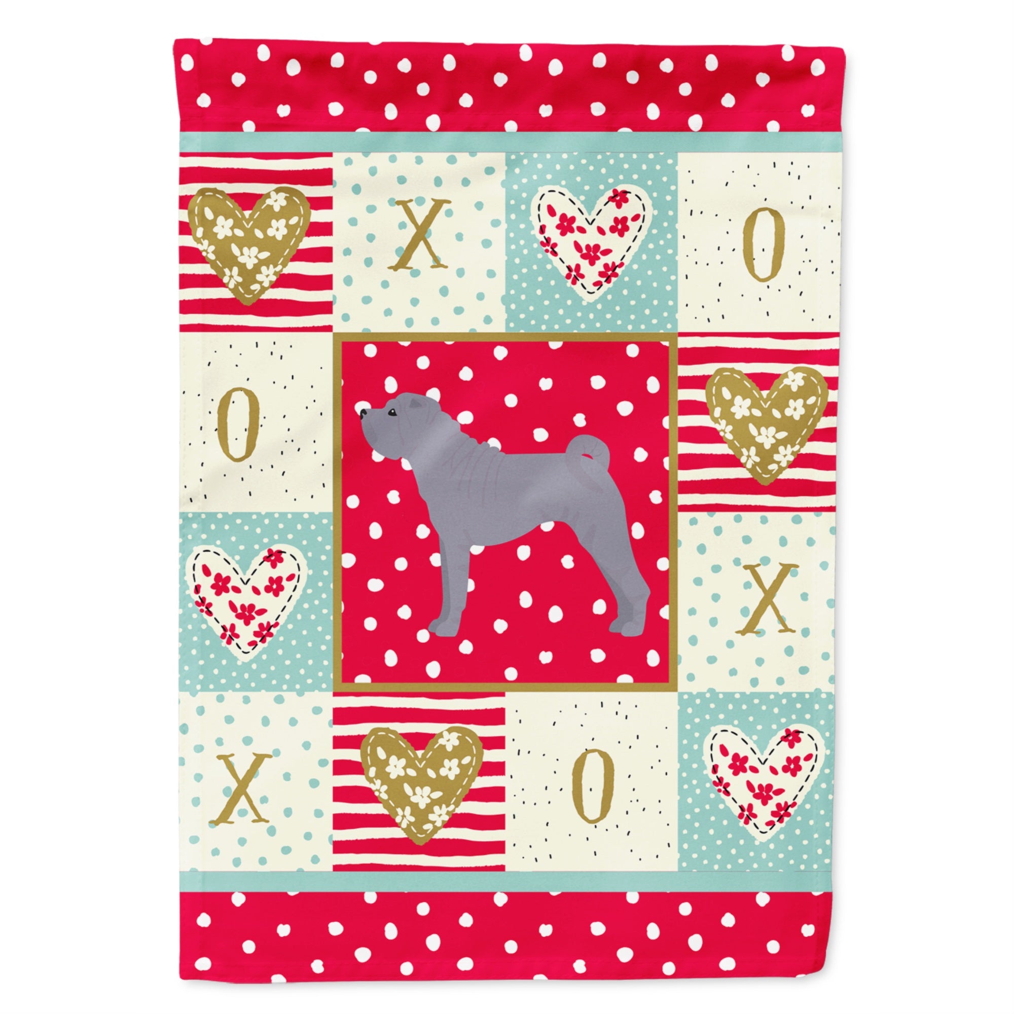 Shar Pei #1 Love Flag Garden Size