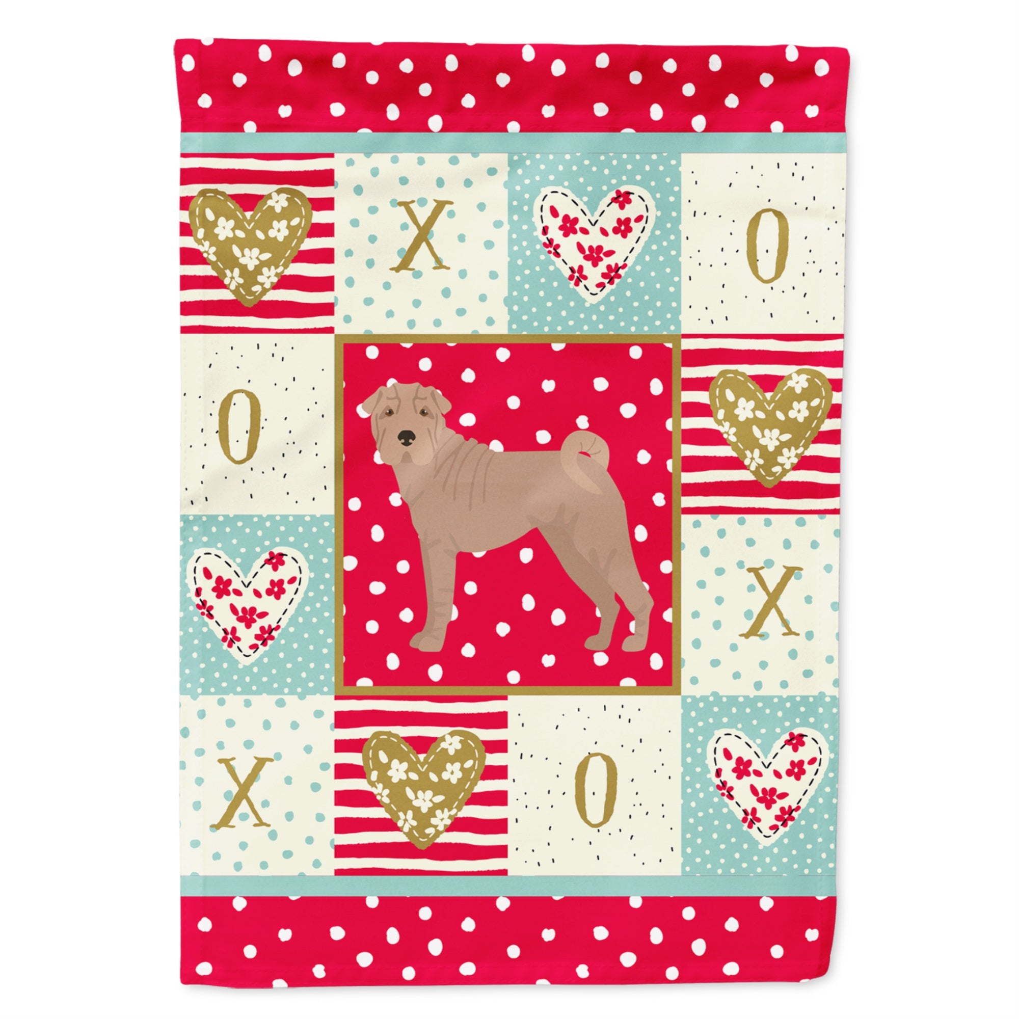 Shar Pei #2 Love Flag Garden Size