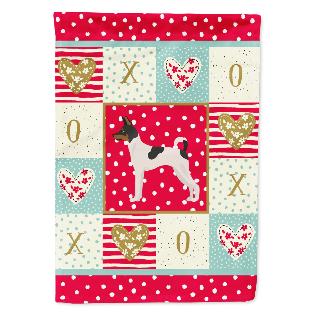 Toy Fox Terrier Love Flag Garden Size