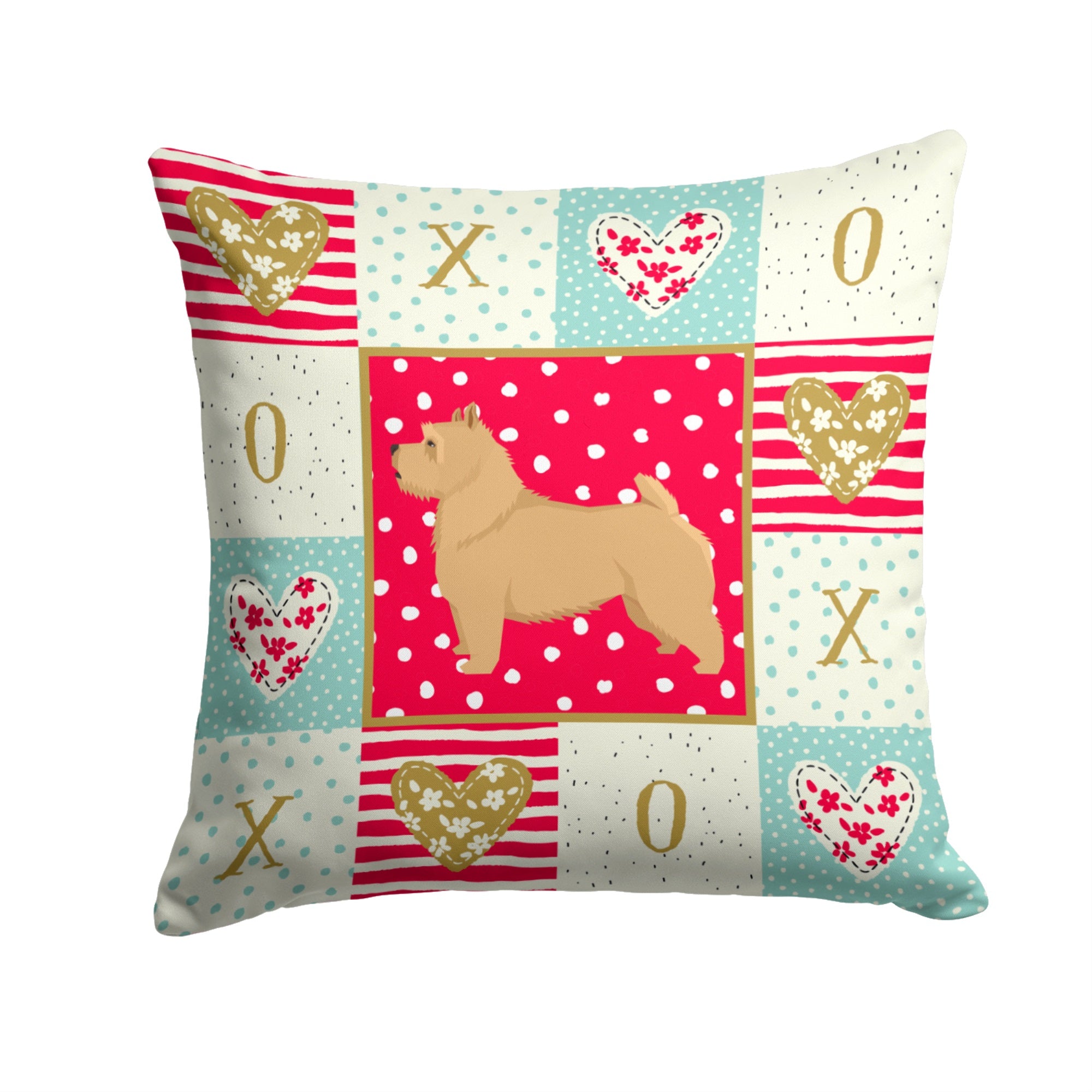 Norwich Terrier Love Fabric Decorative Pillow