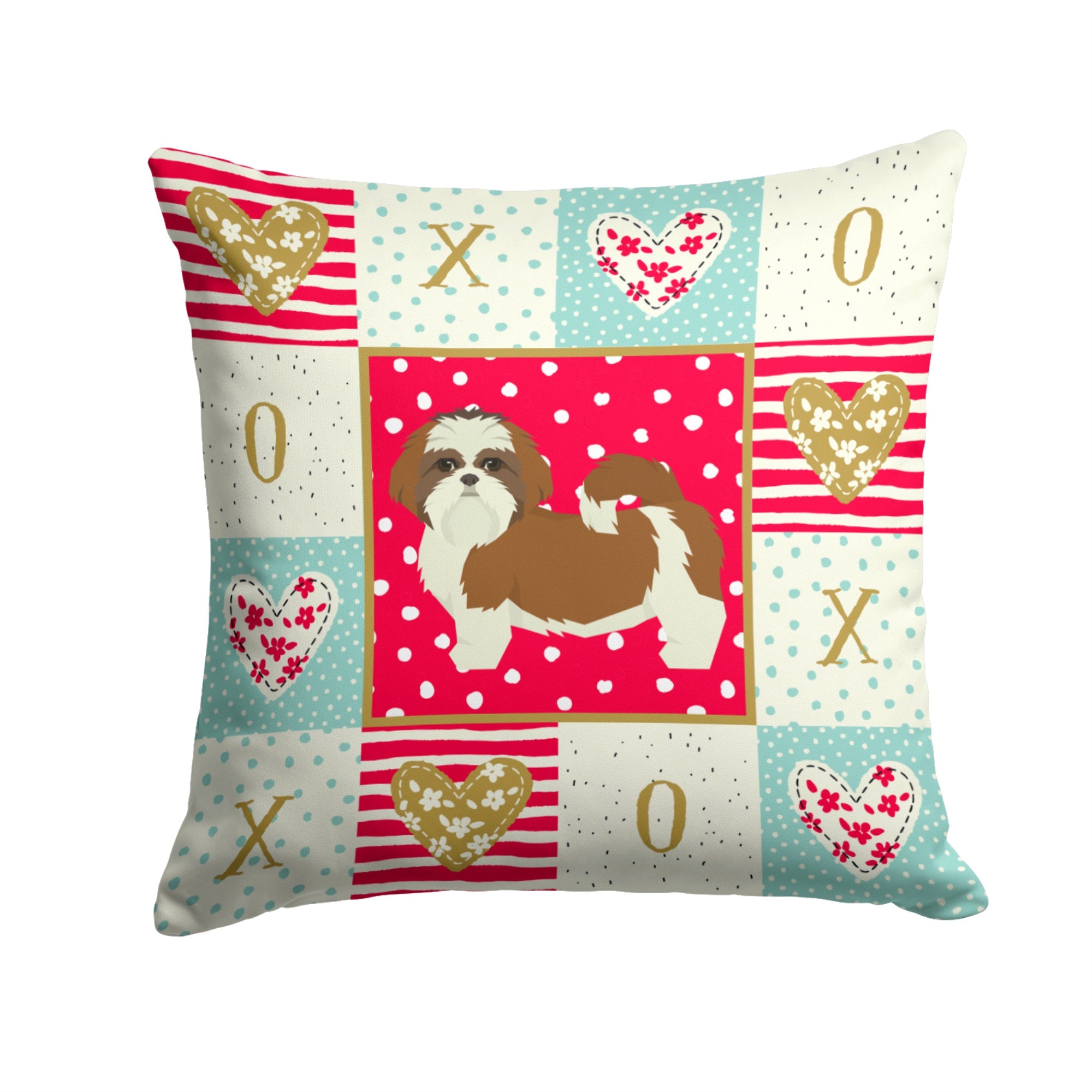 Shih Tzu Love Fabric Decorative Pillow