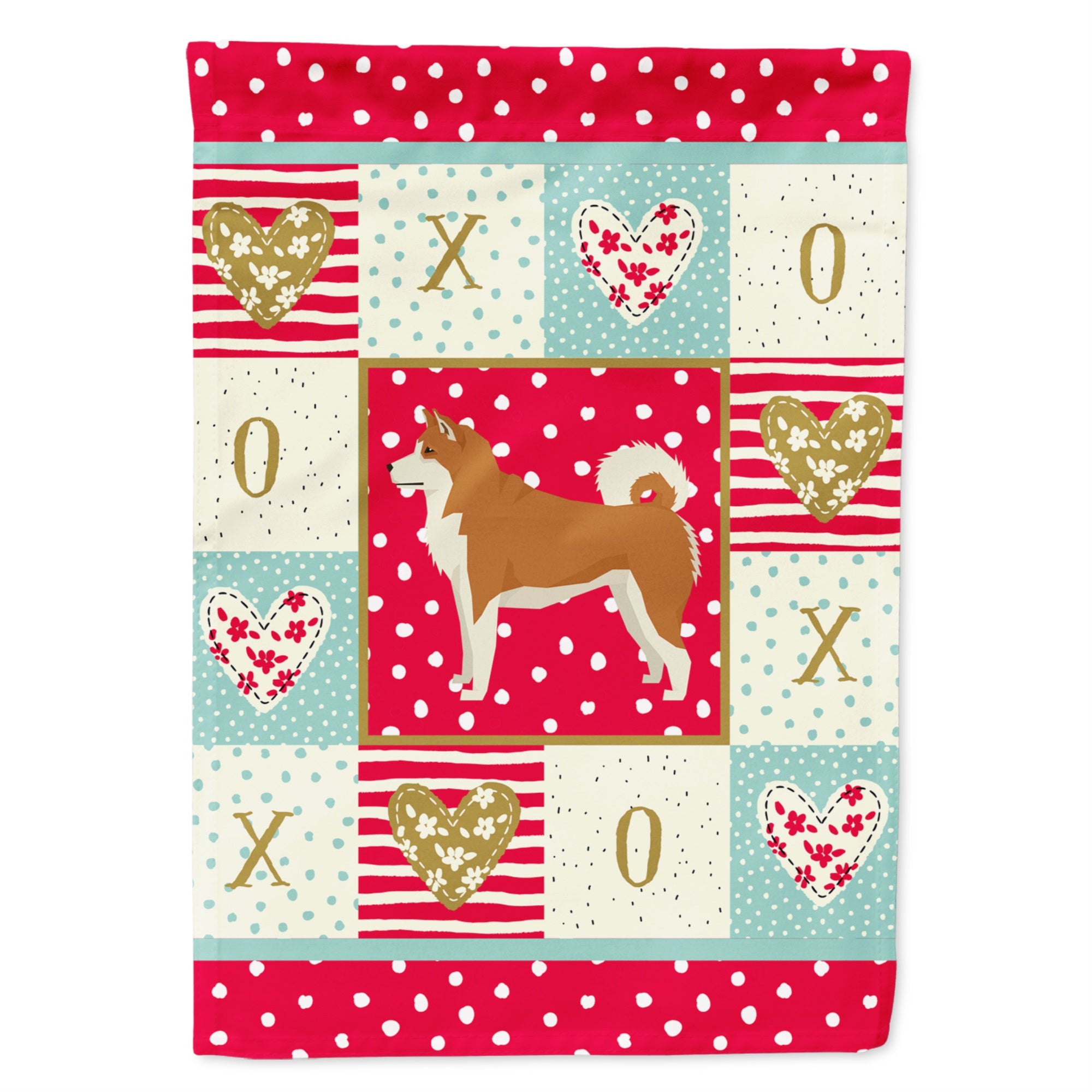 Akita Love Flag Garden Size