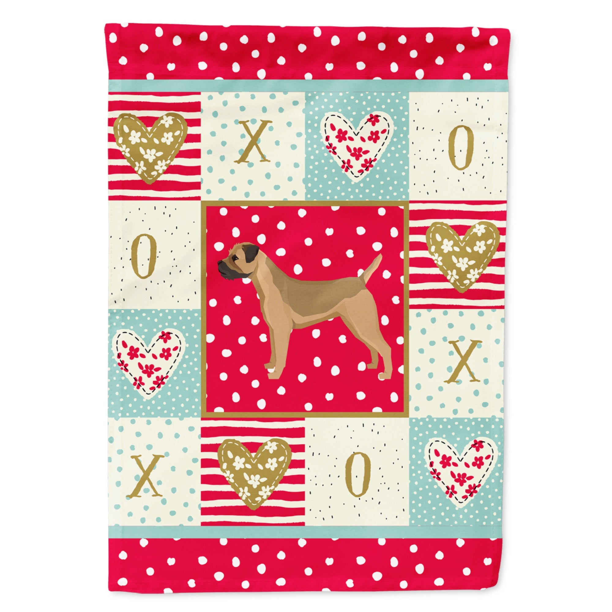 Border Terrier Love Flag Garden Size