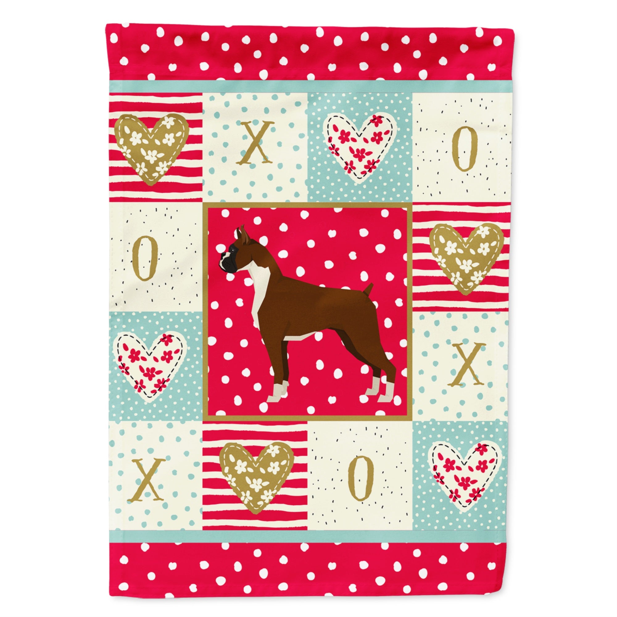 Boxer Love Flag Garden Size