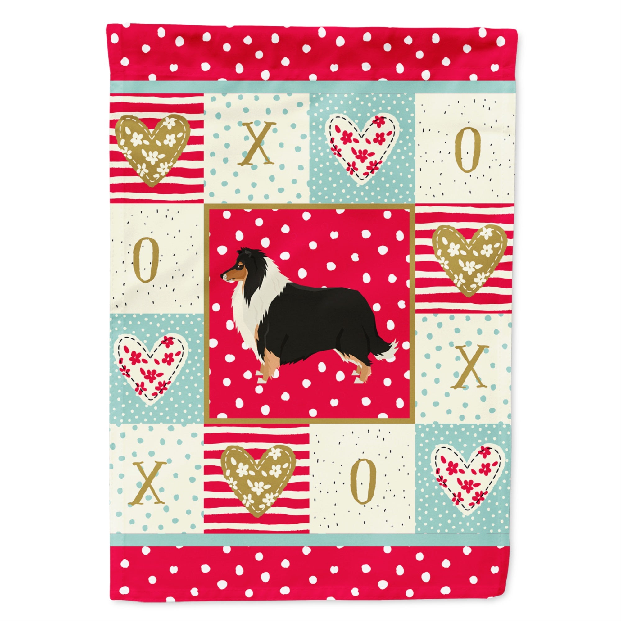 Collie Love Flag Garden Size