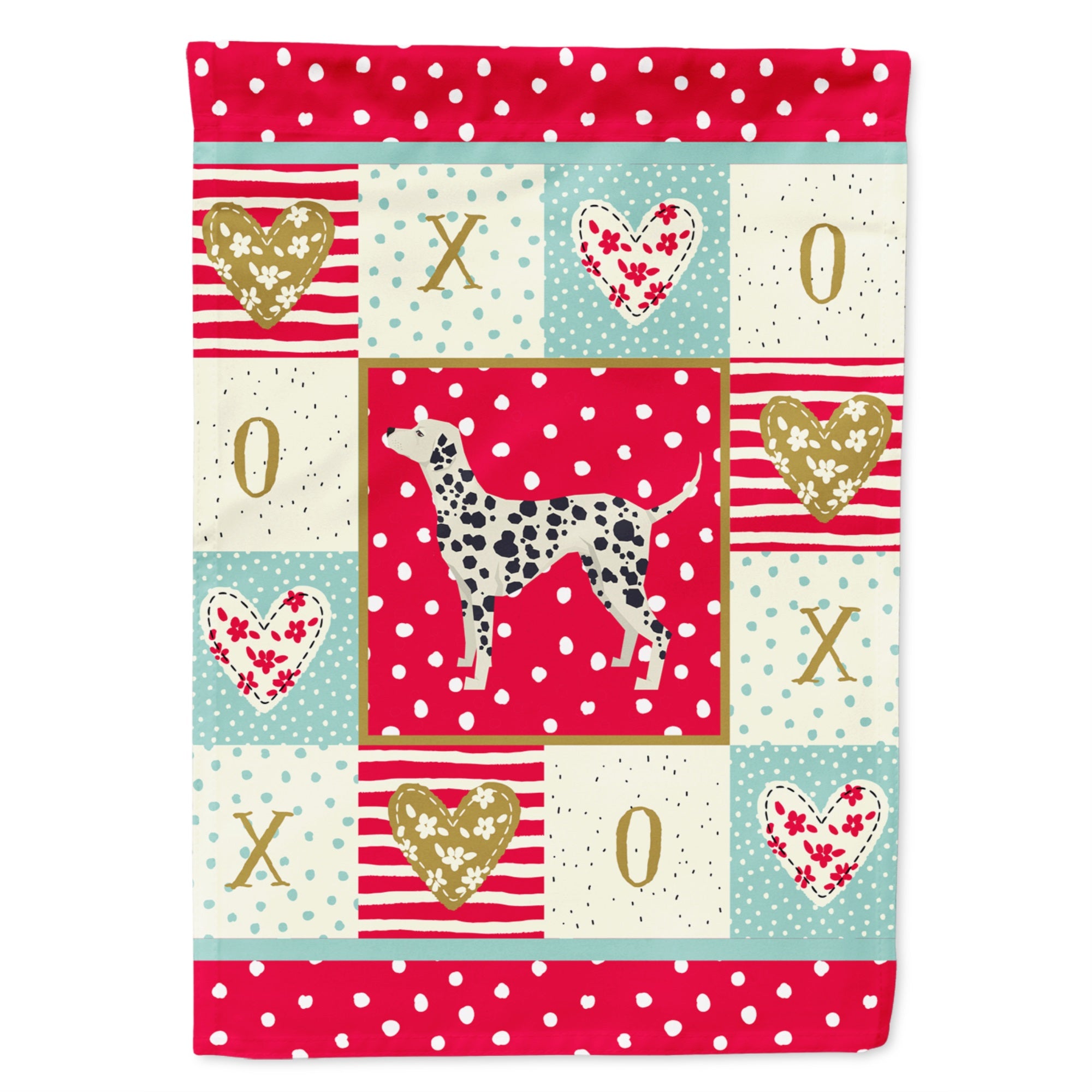 Dalmatian Love Flag Garden Size